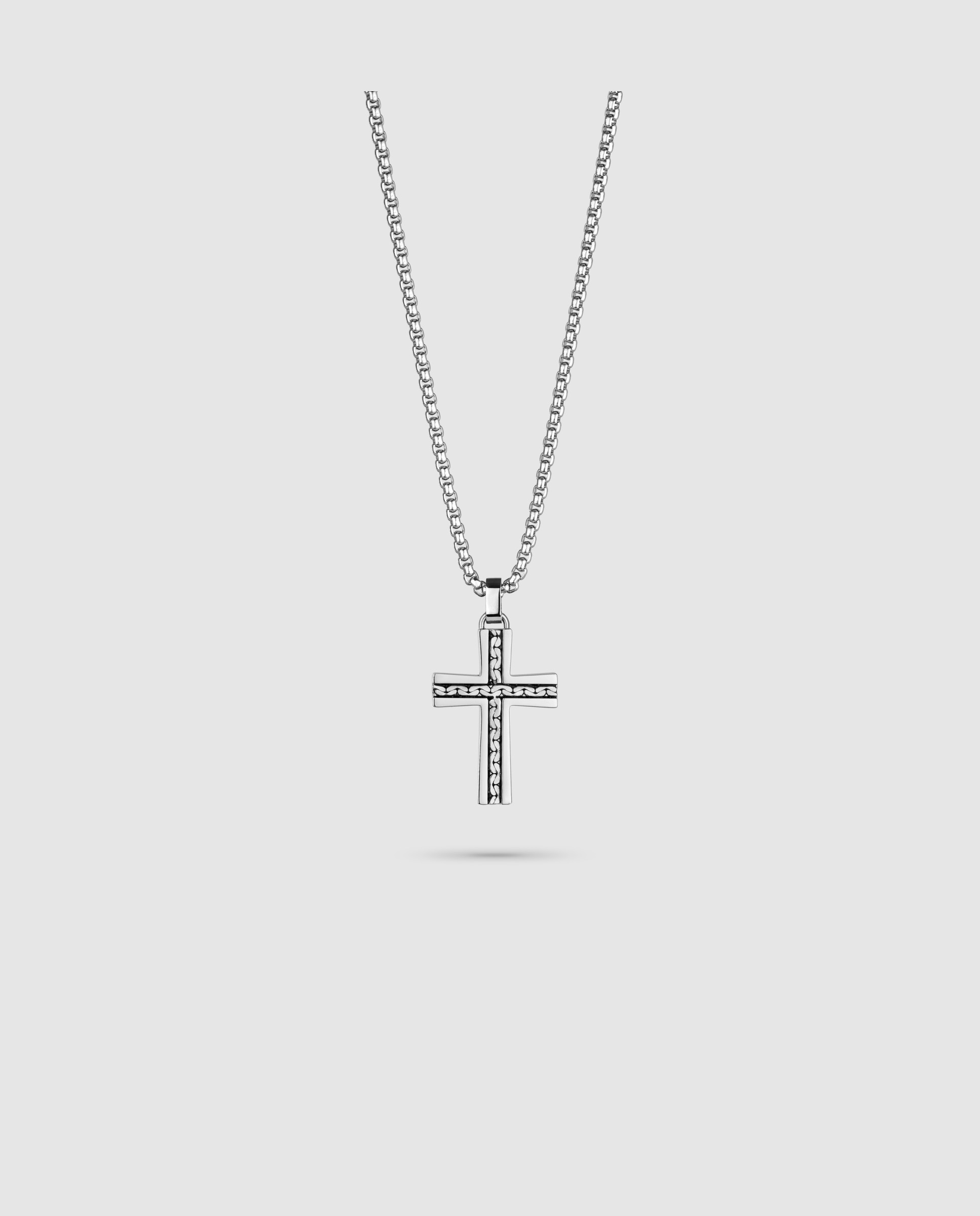 Imagem 0 de Colar Steel Creed de Aço Prateado