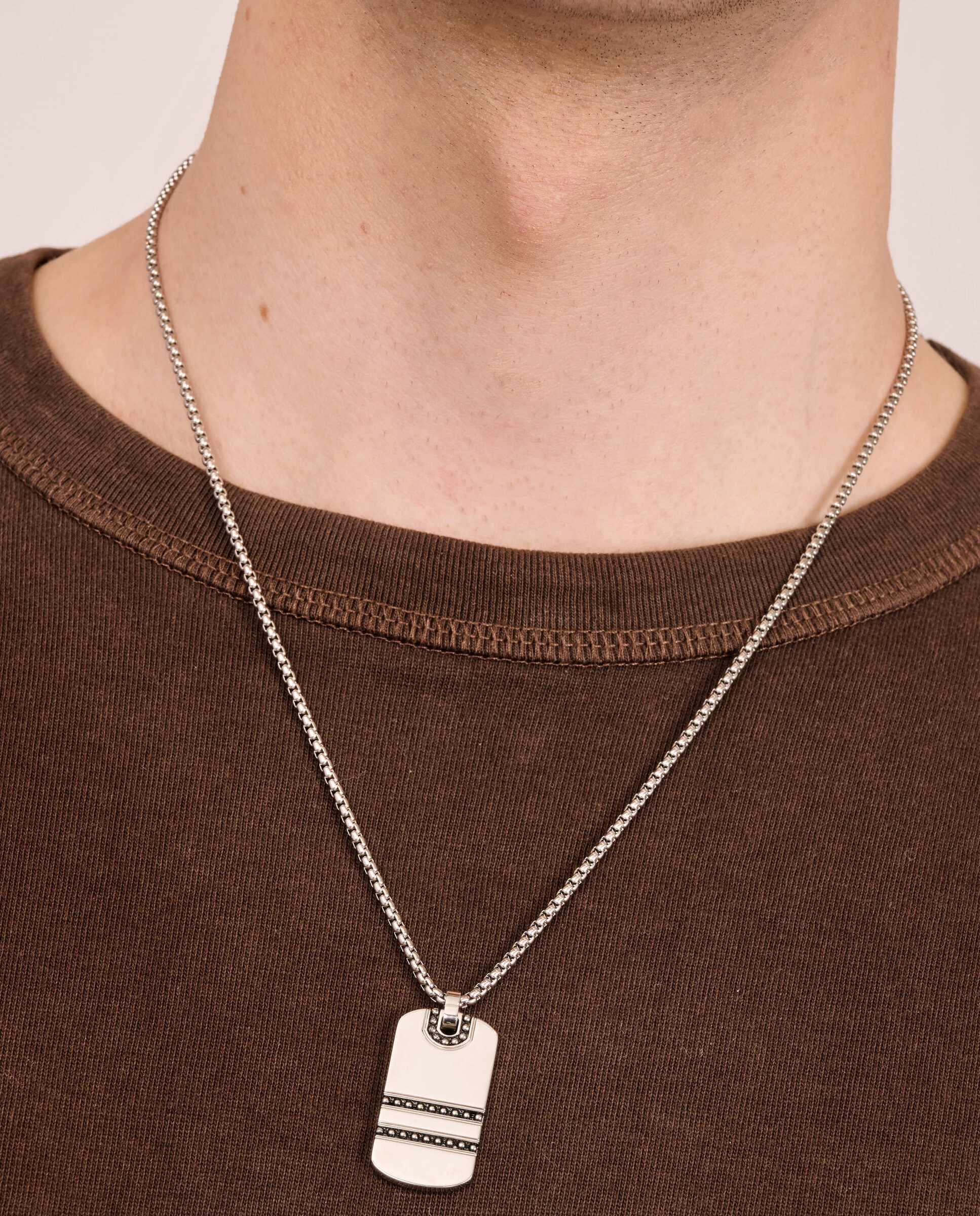 Colar Steel Creed de Aço Prateado Prata-2
