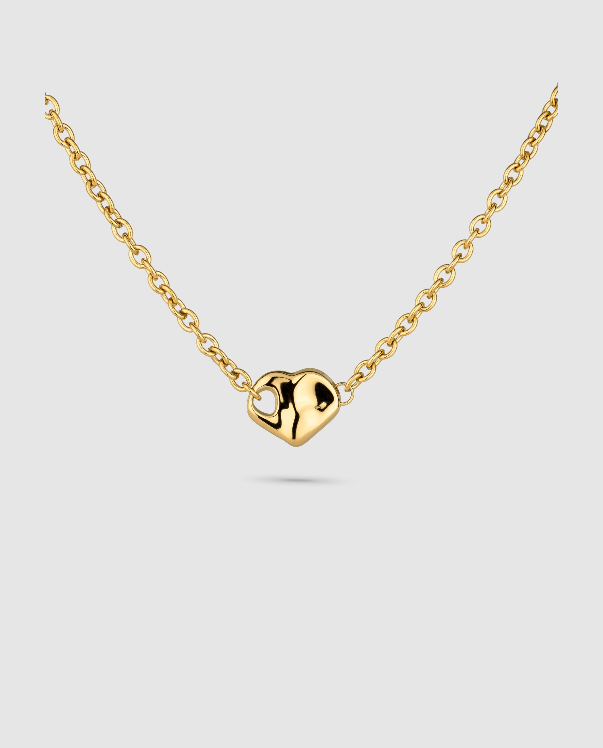 Colar Chains And Center de Aço Dourado Ouro-1