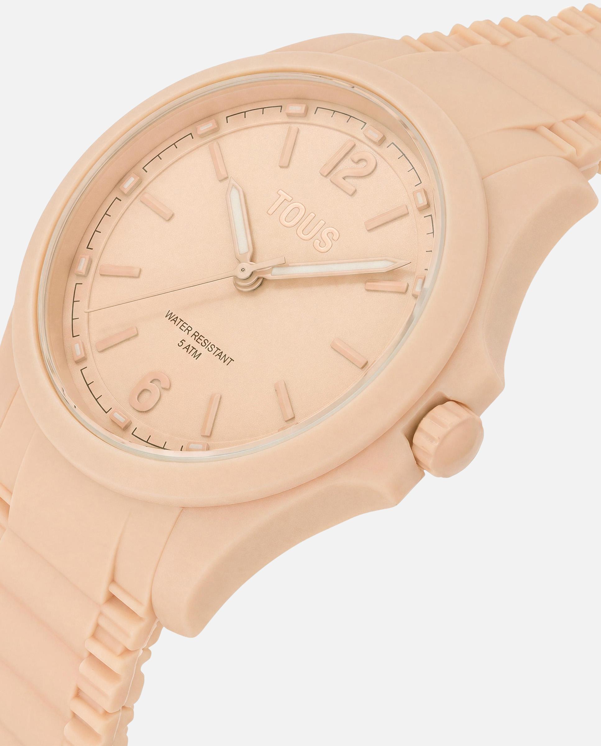 Relógio Analógico com Bracelete de Silicone Drive Rosa-pastel-2