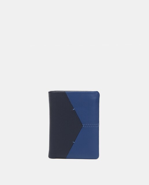 Imagem 0 de Carteira Oceans Diary de Pele com Proteção Rfid em Azul