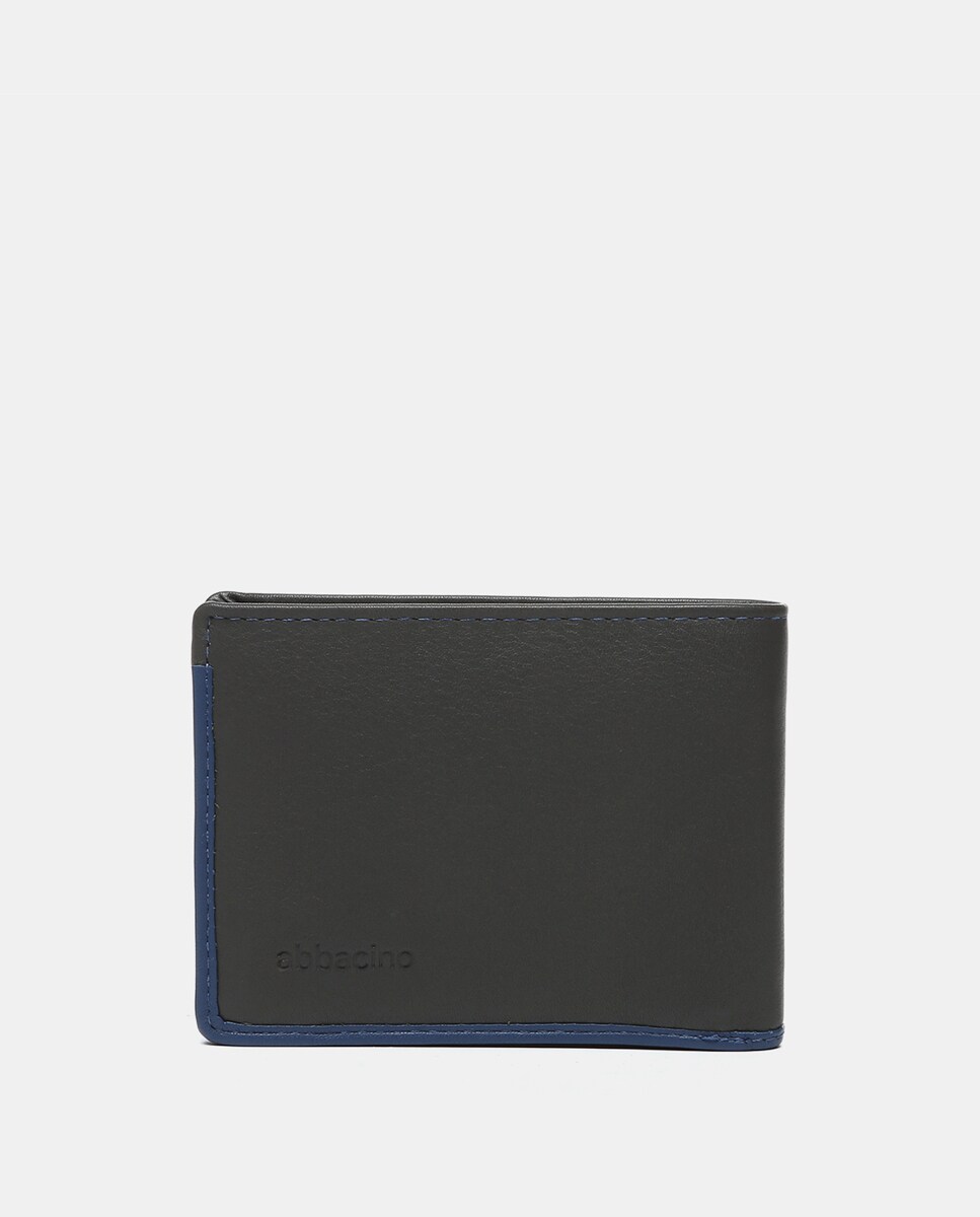 Carteira Pequena Oceans Diary de Pele com Proteção Rfid Cinzento-3