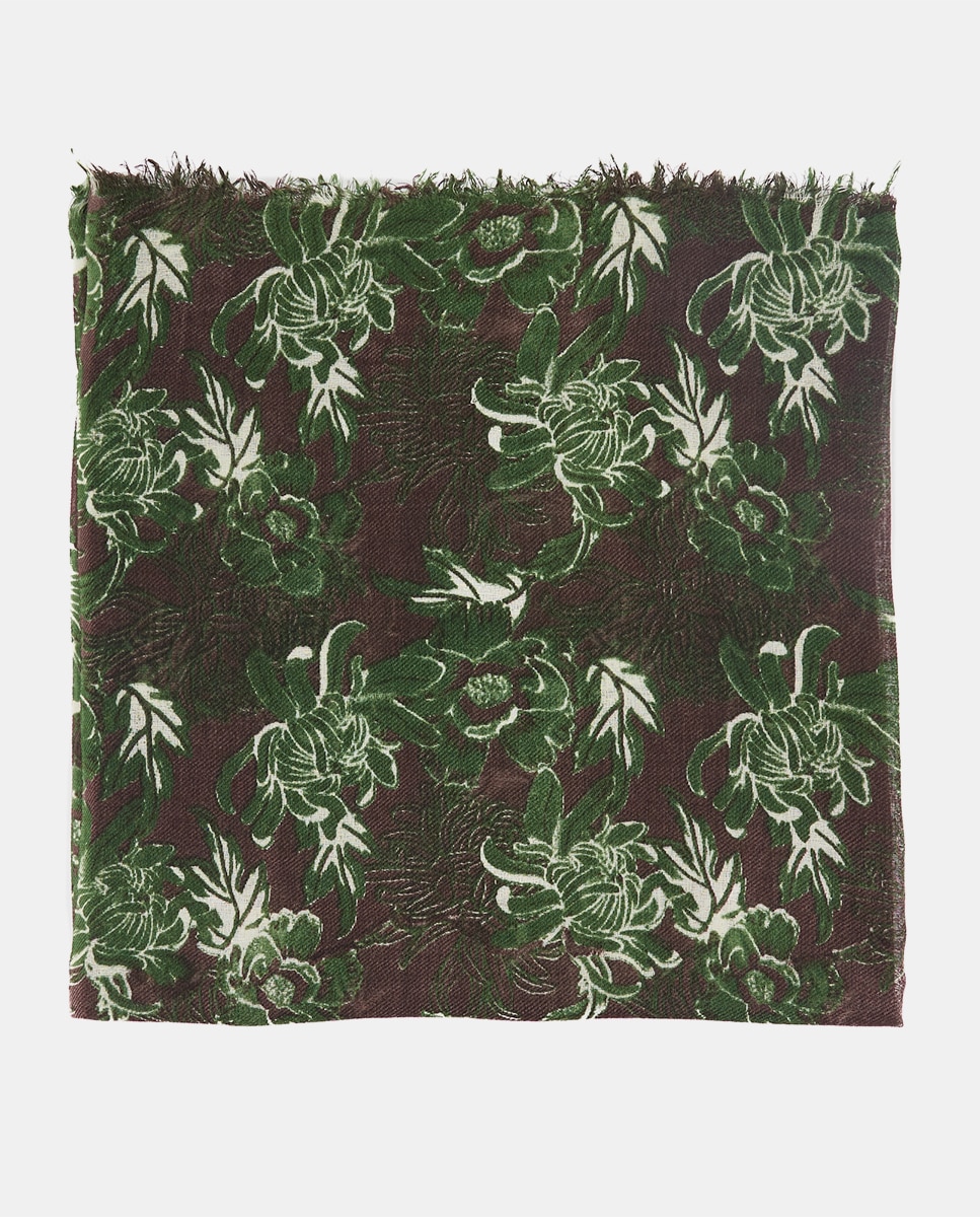 Imagem 0 de Écharpe de Lã com Estampado Floral