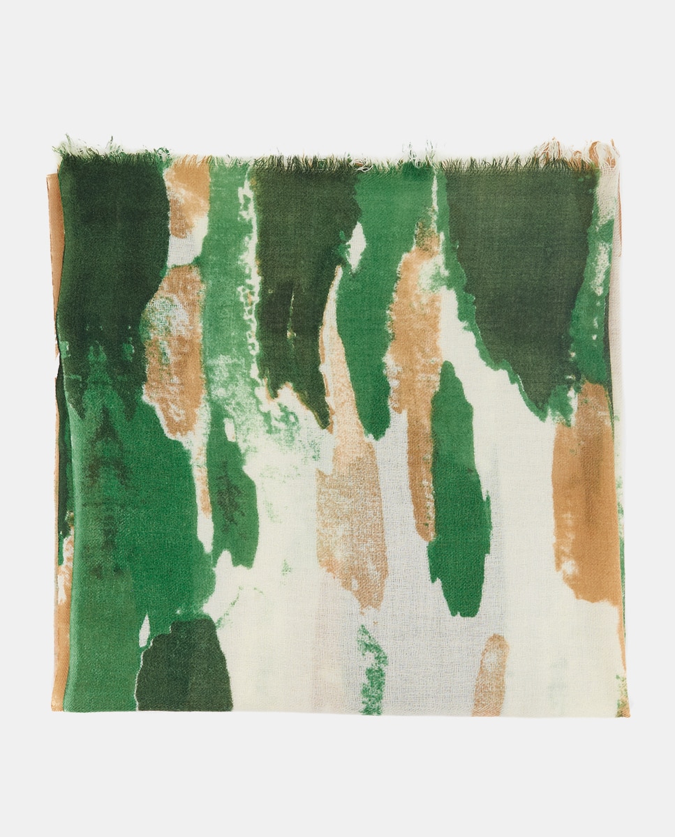 Imagem 0 de Écharpe de Lã com Estampado Abstracto