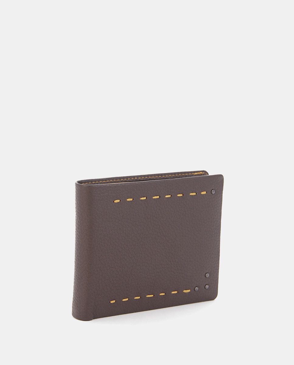 Carteira em Pele com Proteção Rfid Castanho-escuro-4