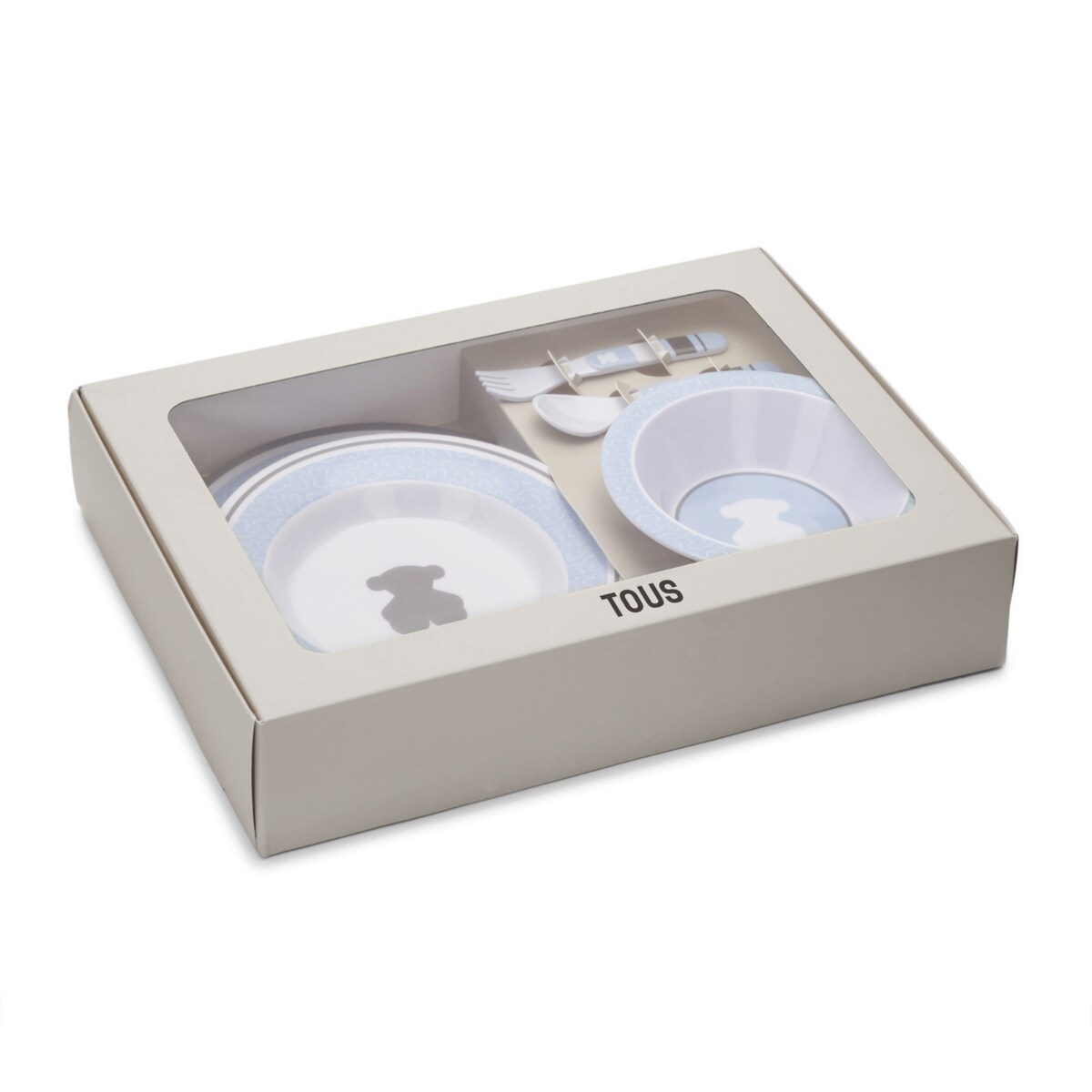 Vajilla 5 Peças: Bol, Pratos e Talheres Tous Baby Feeding Azul-2