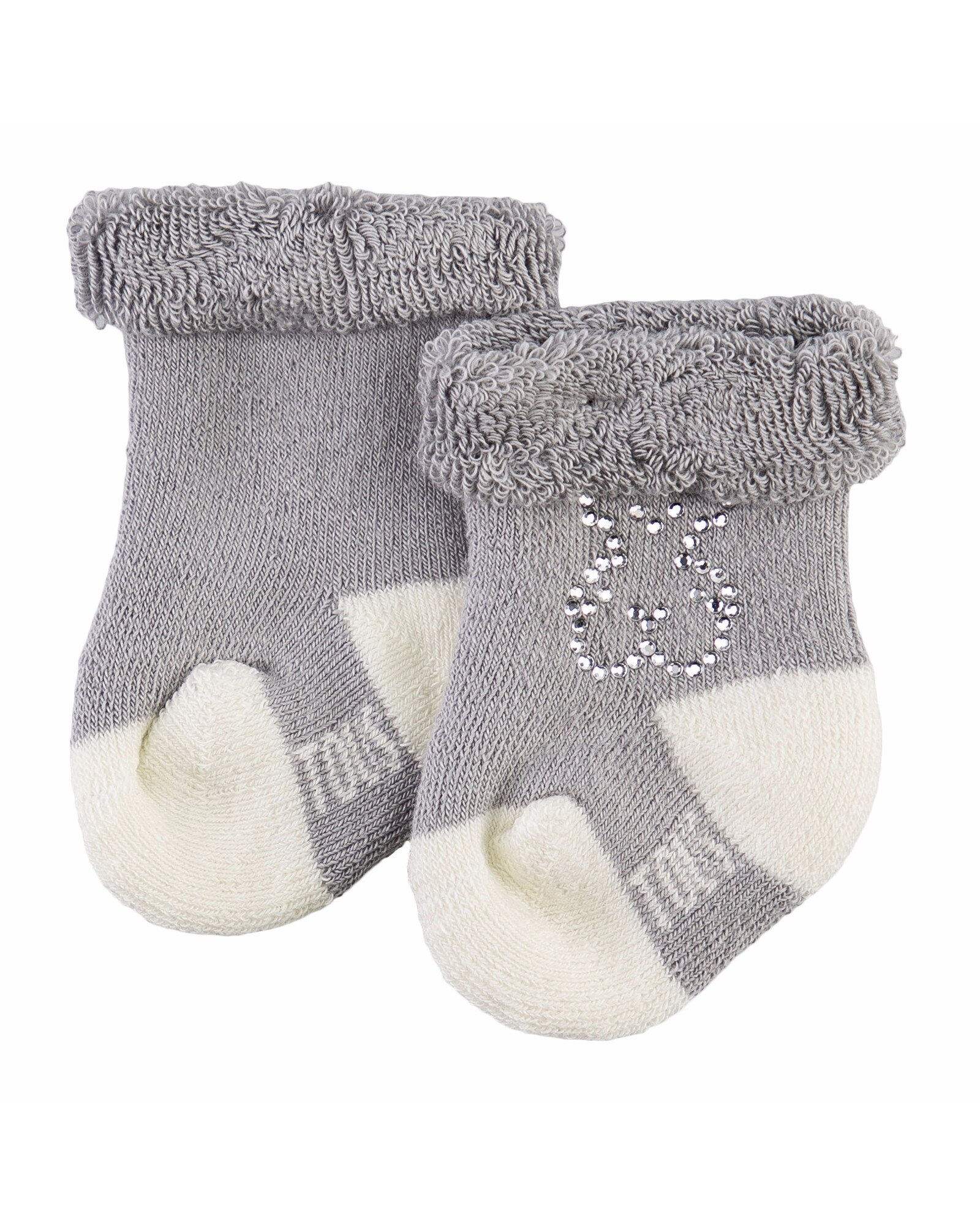 Pack de 2 Meias de Bebé com Strass em Cinzento Tous Cinzento-2