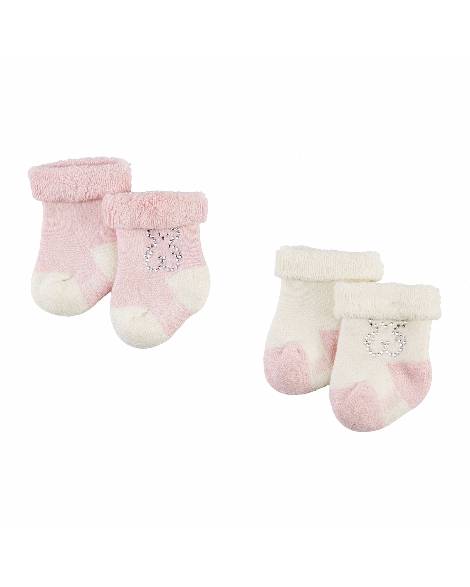 Imagem 0 de Pack de 2 Meias de Bebé com Strass em Rosa