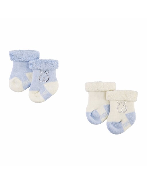 Imagem 0 de Pack de 2 Meias de Bebé com Strass em Azul