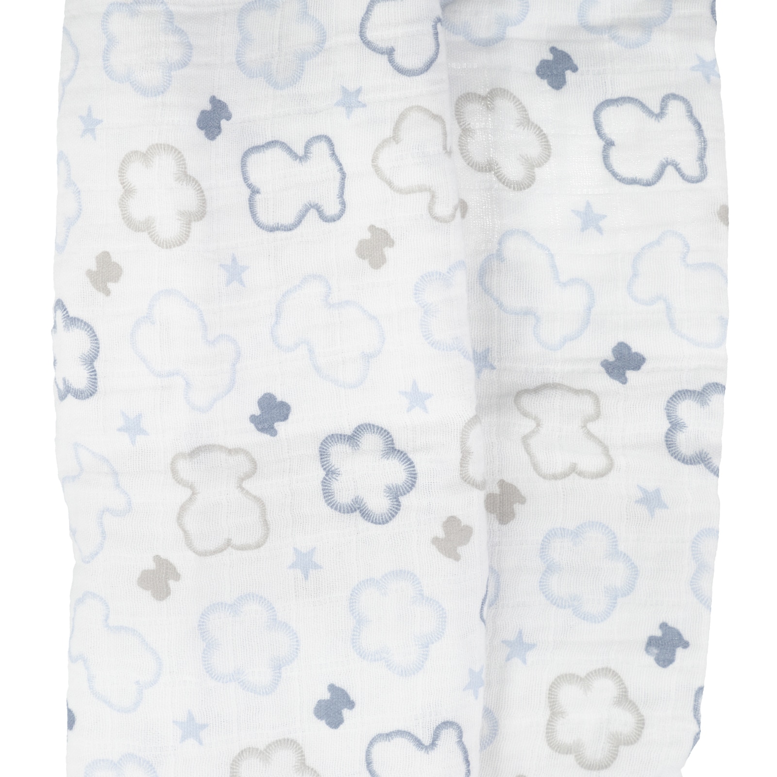 Musselina com Ursos e Flores Tous Baby Cor-de-Rosa Azul-2