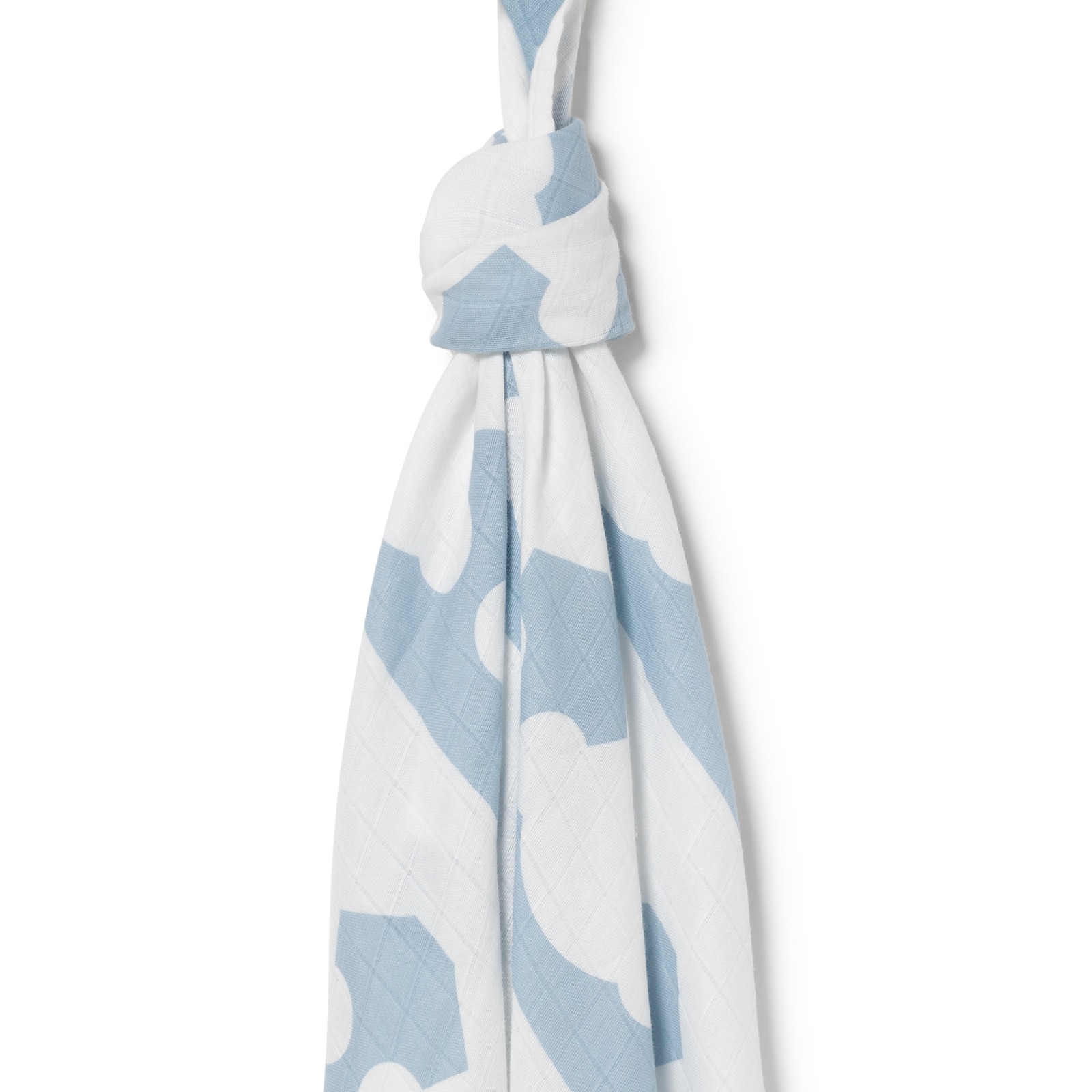 Muselina de Algodão 98x118 Cm Tous Baby com Franjas Urso Azul-claro-3