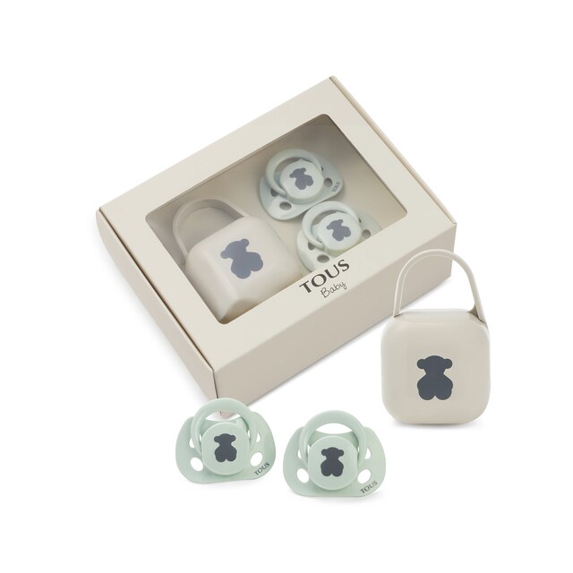 Imagem 0 de Pack de 2 Chupetas Anatómicas de 0-6 M e Porta-chupetas Tous Baby Bear
