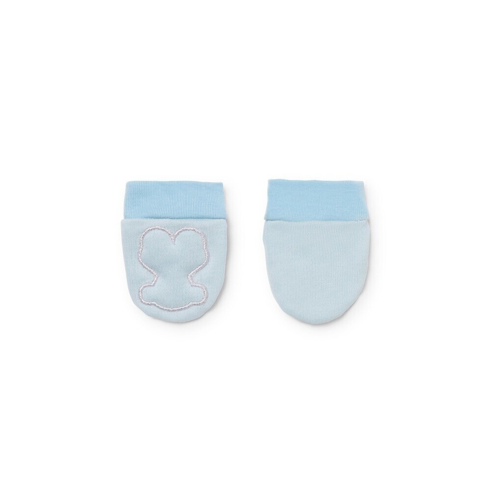 Conjunto de bebé para menino recém-nascido, de algodão bordado em prateado Tous Azul-2