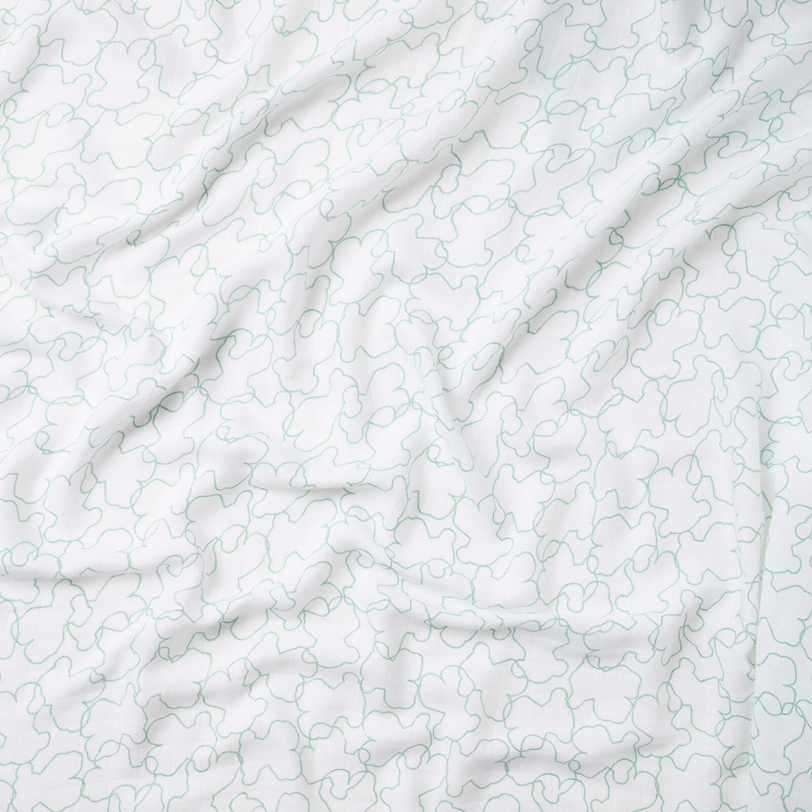 Manta de Muselina Bambu (98x118 Cm) Tous Baby com Ursos Contornados Verde-2
