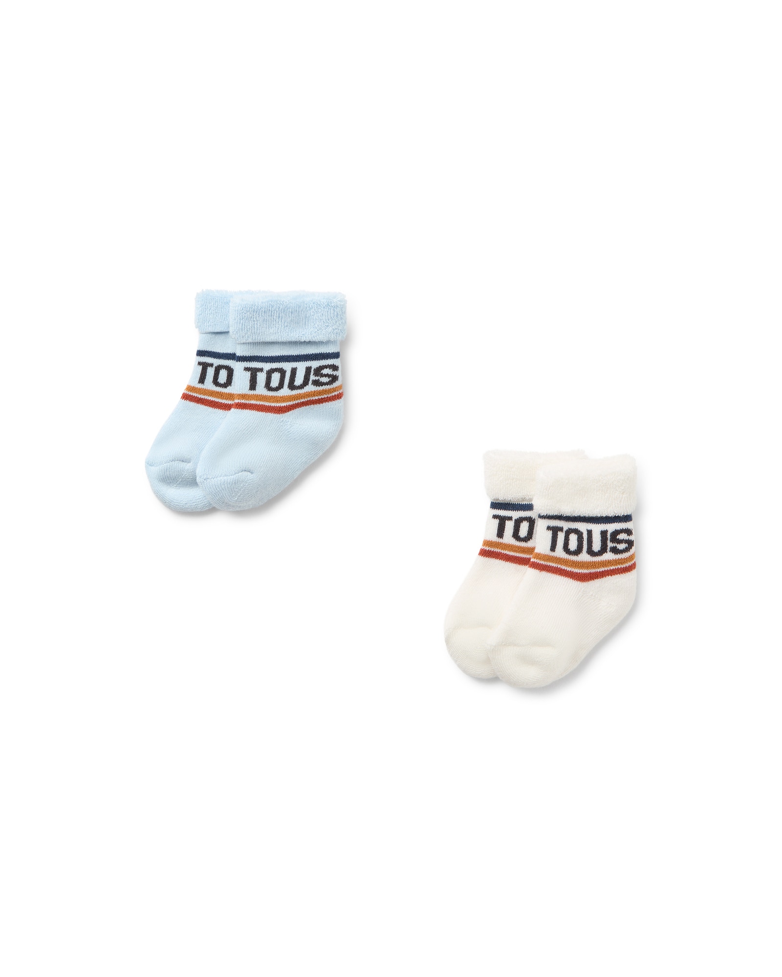Pack de 2 Meias para Bebé com Logo Tous Branco-2