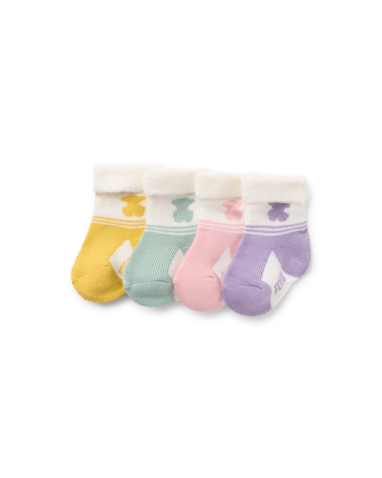 Imagem 0 de Pack de 4 Meias para Bebé Urso e Franjas
