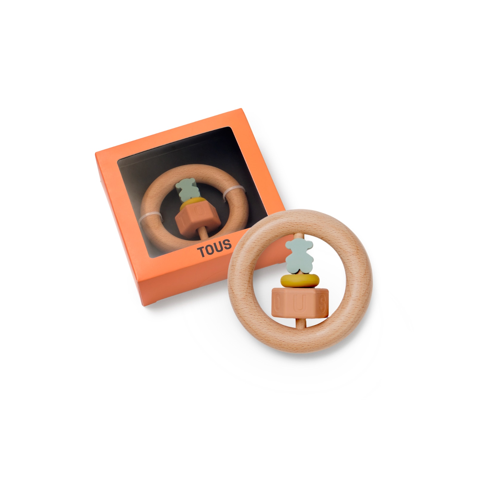 Imagem 0 de Chocalho de Bebé Tous Baby em Silicone e Madeira de Faia