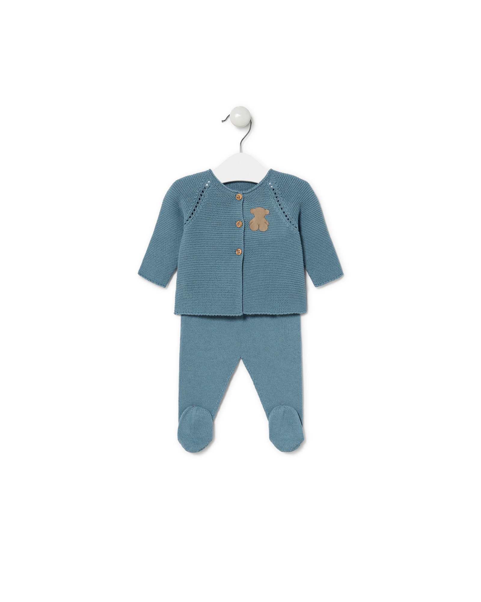 Conjunto de Malha para Bebé com Camisola e Polaina Tous Azul-1