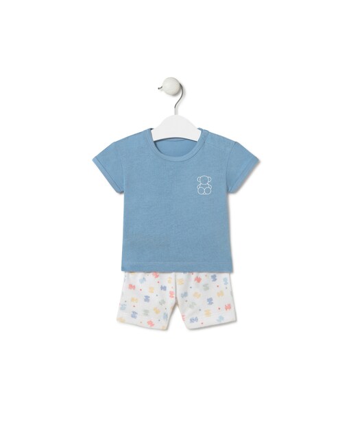 Imagem 0 de Conjunto para Bebé de T-shirt e Bermuda com Ursos Multicolor
