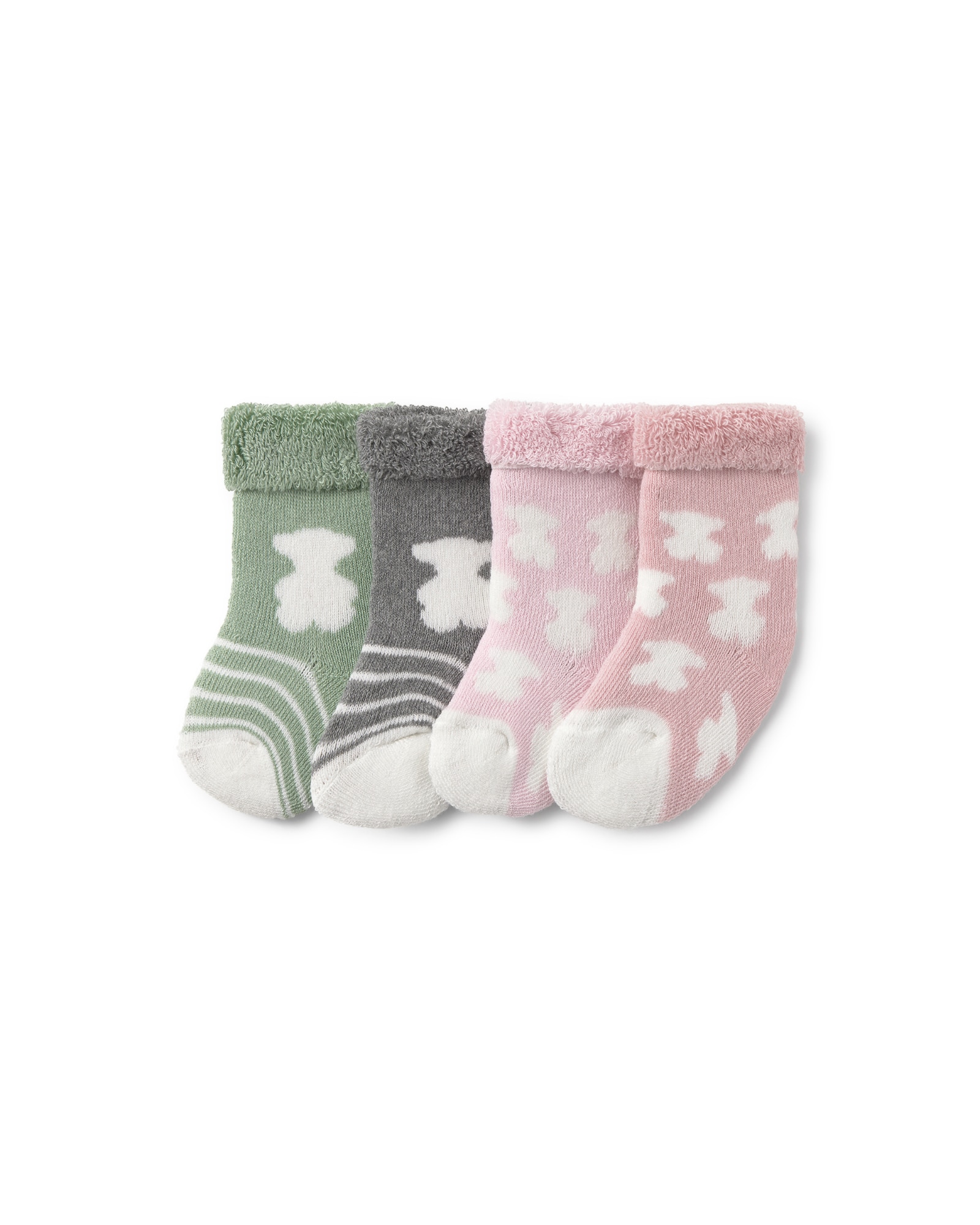 Pack de 4 Meias para Bebé com Ursos Multicolor-2