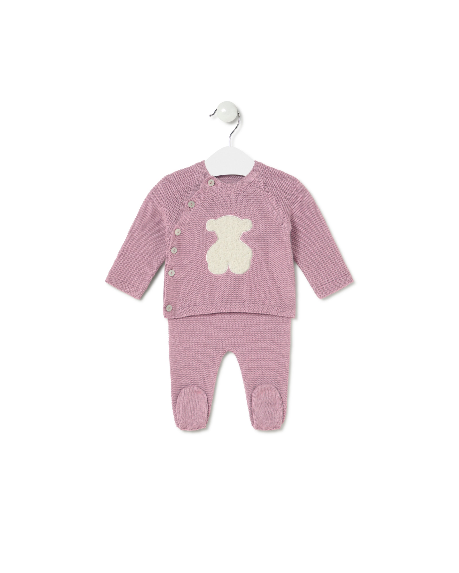 Imagem 0 de Conjunto para Bebé em Algodão Orgânico Liso de Malha Tricotada