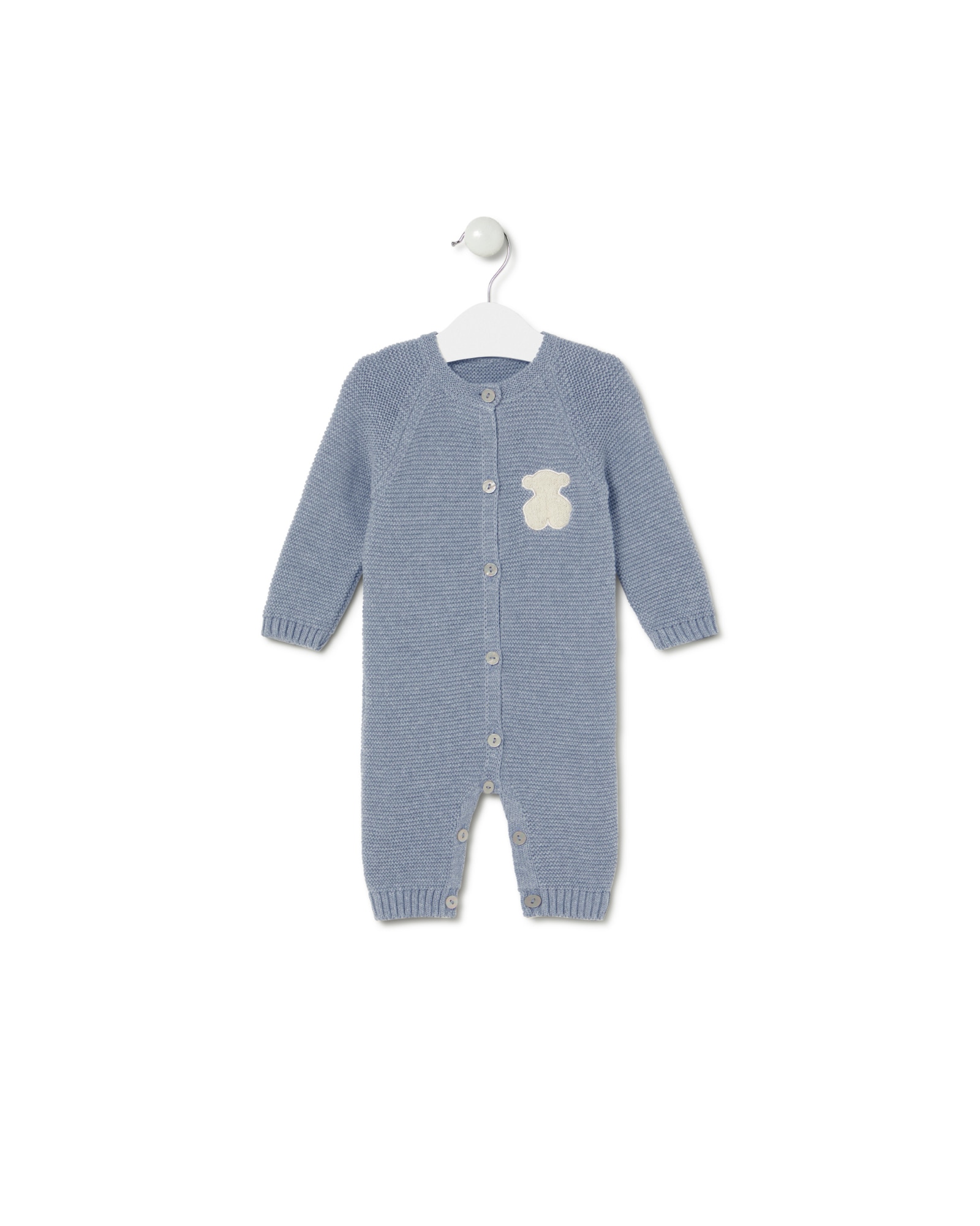 Imagem 0 de Babygrow para Bebé em Algodão Orgânico Liso de Malha Tricotada com Urso