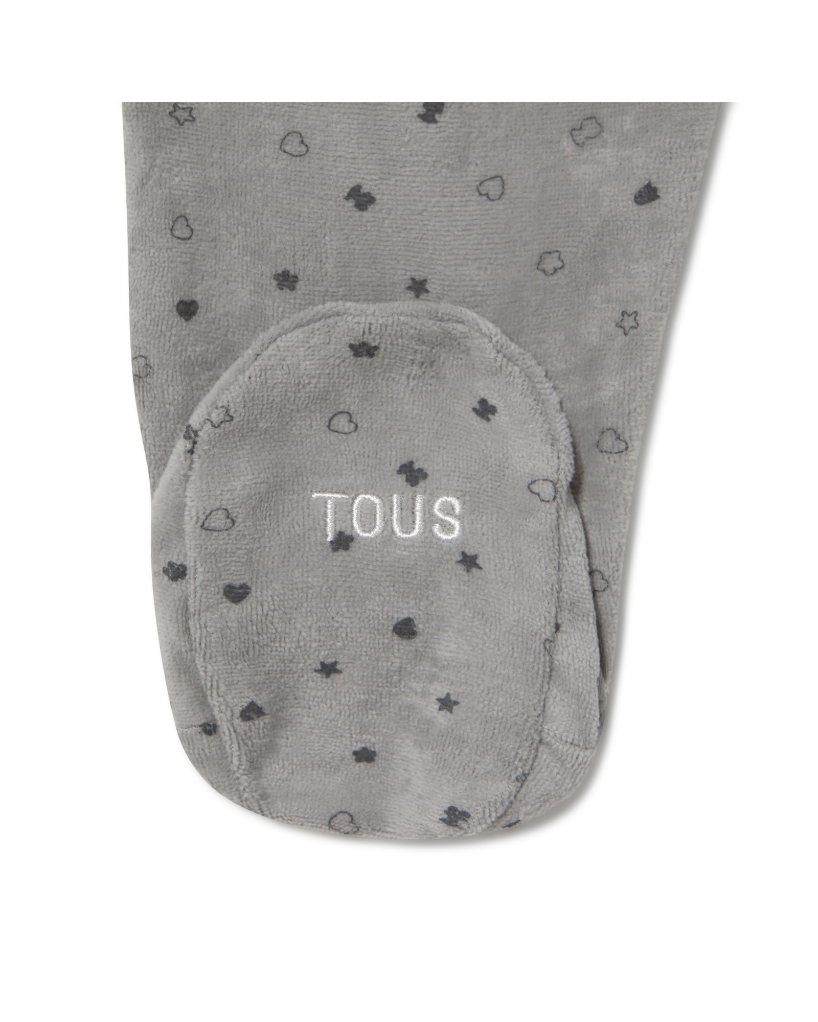 Pijama para Bebé com Fecho Zip com Ursos, Estrelas e Corações Cinzento-3