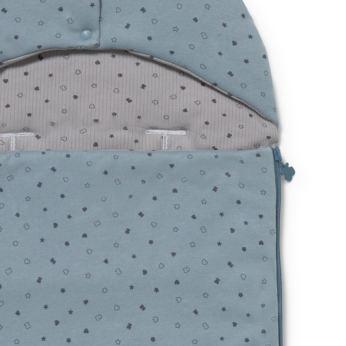Saco Universal Tous Baby para Alcofa ou Cadeira de Passeio Estampado com Ursos Estrelas e Corações Azul-3