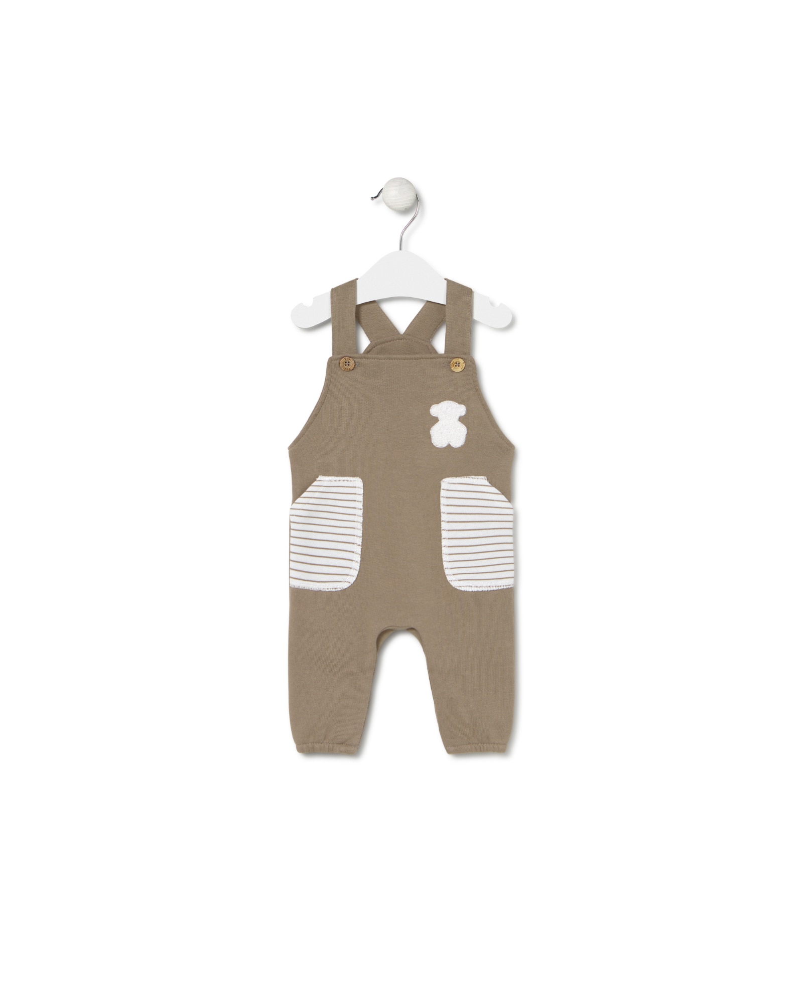 Imagem 0 de Jardineiras para Bebé de Algodão Liso e Às Riscas