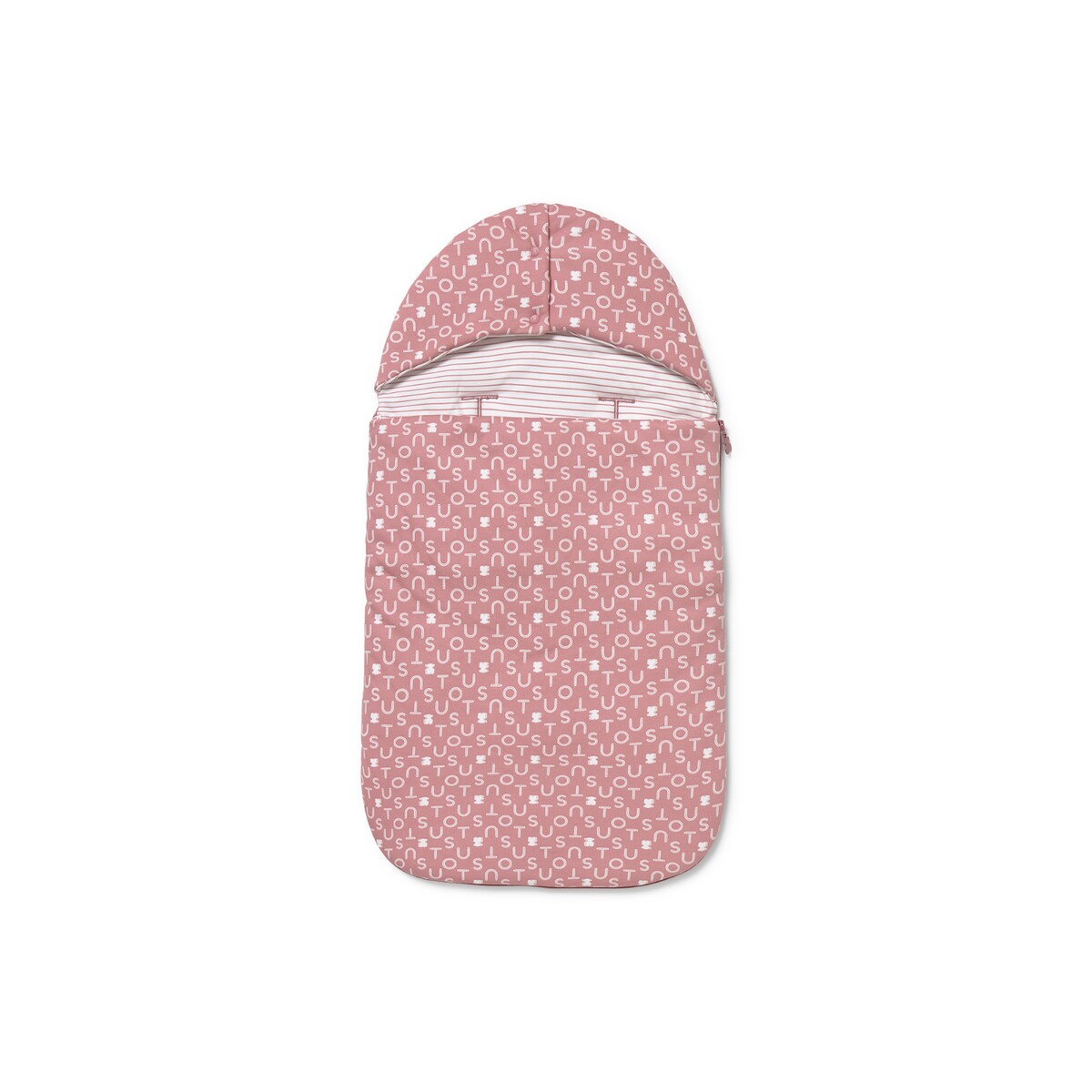 Saco Universal Tous Baby para Alcofa ou Cadeira de Passeio Estampado com Ursos e Letras Rosa-1
