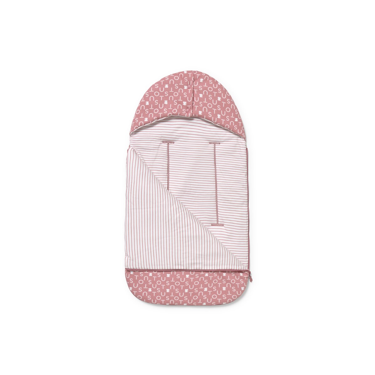 Saco Universal Tous Baby para Alcofa ou Cadeira de Passeio Estampado com Ursos e Letras Rosa-2