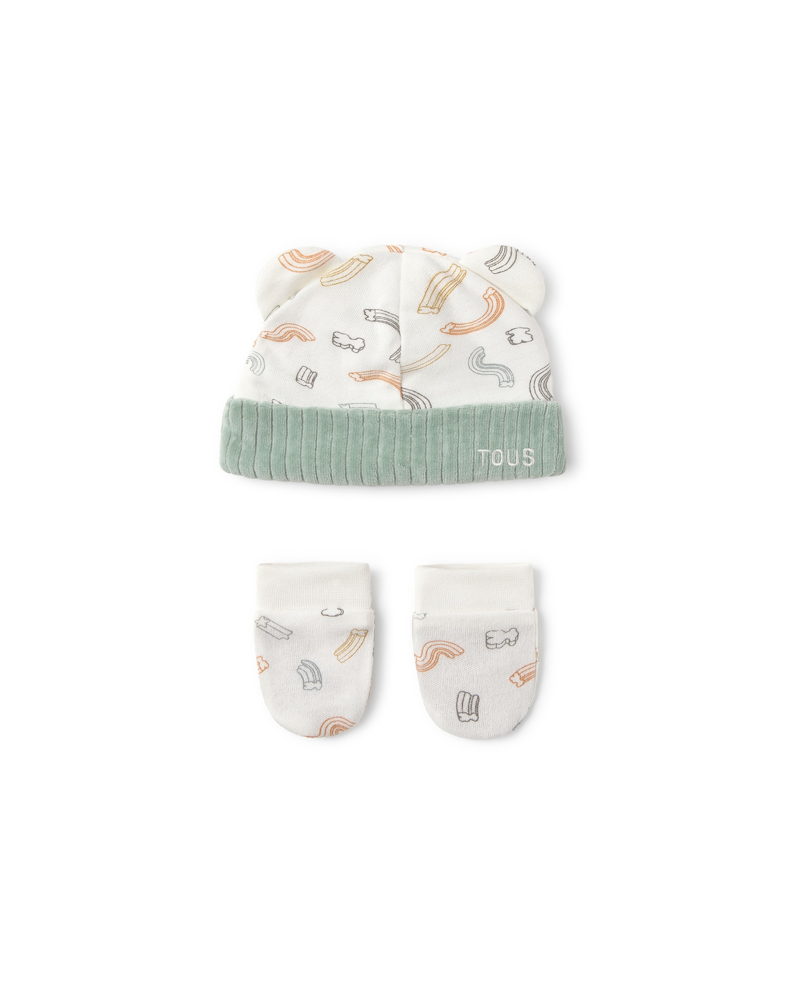 Imagem 0 de Conjunto para Bebé Recém-nascido de Algodão com Ursos e Estrelas Arco-íris