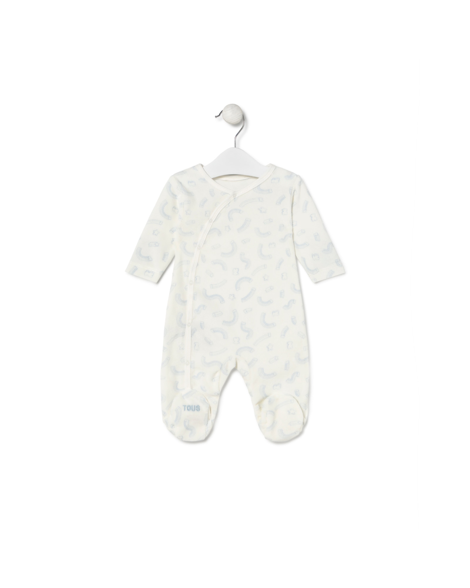 Imagem 0 de Babygrow para Bebé Cruzado em Algodão Tundosado Estampado com Ursos e Estrelas Arco-íris