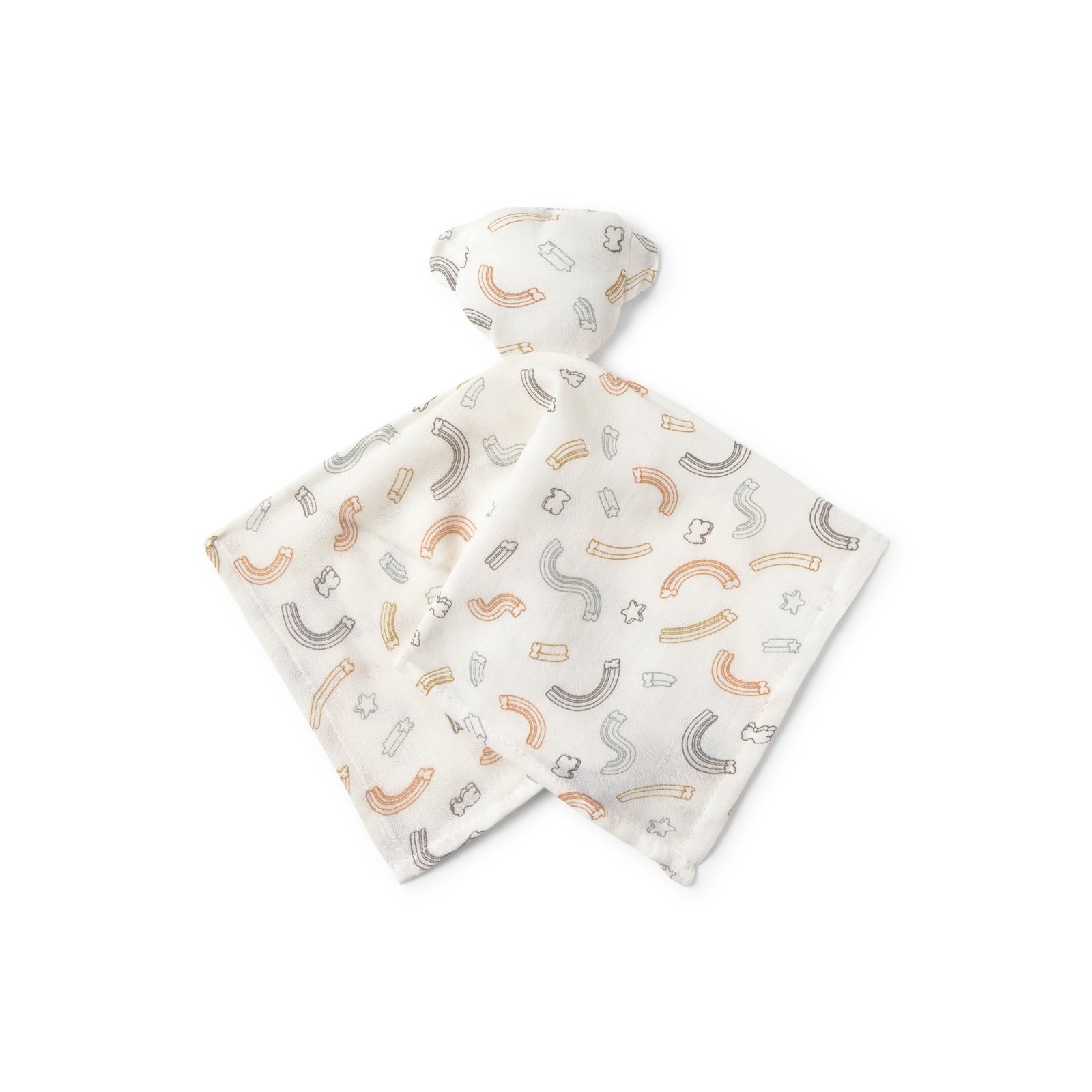 Imagem 0 de Doudou Tous Baby de Muselina Estampada com Ursos e Estrelas Arco-íris