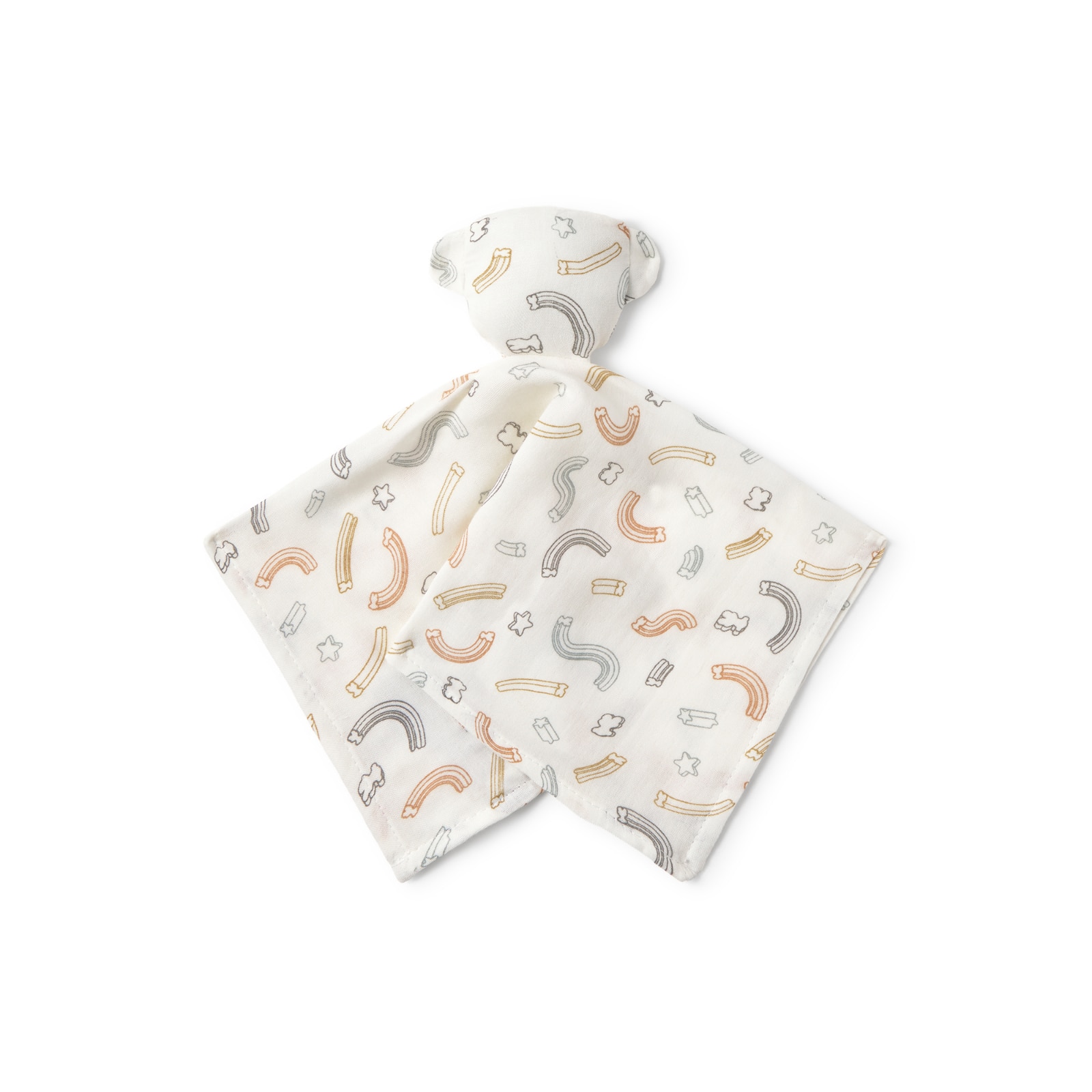Doudou Tous Baby de Muselina Estampada com Ursos e Estrelas Arco-íris Multicolor-2