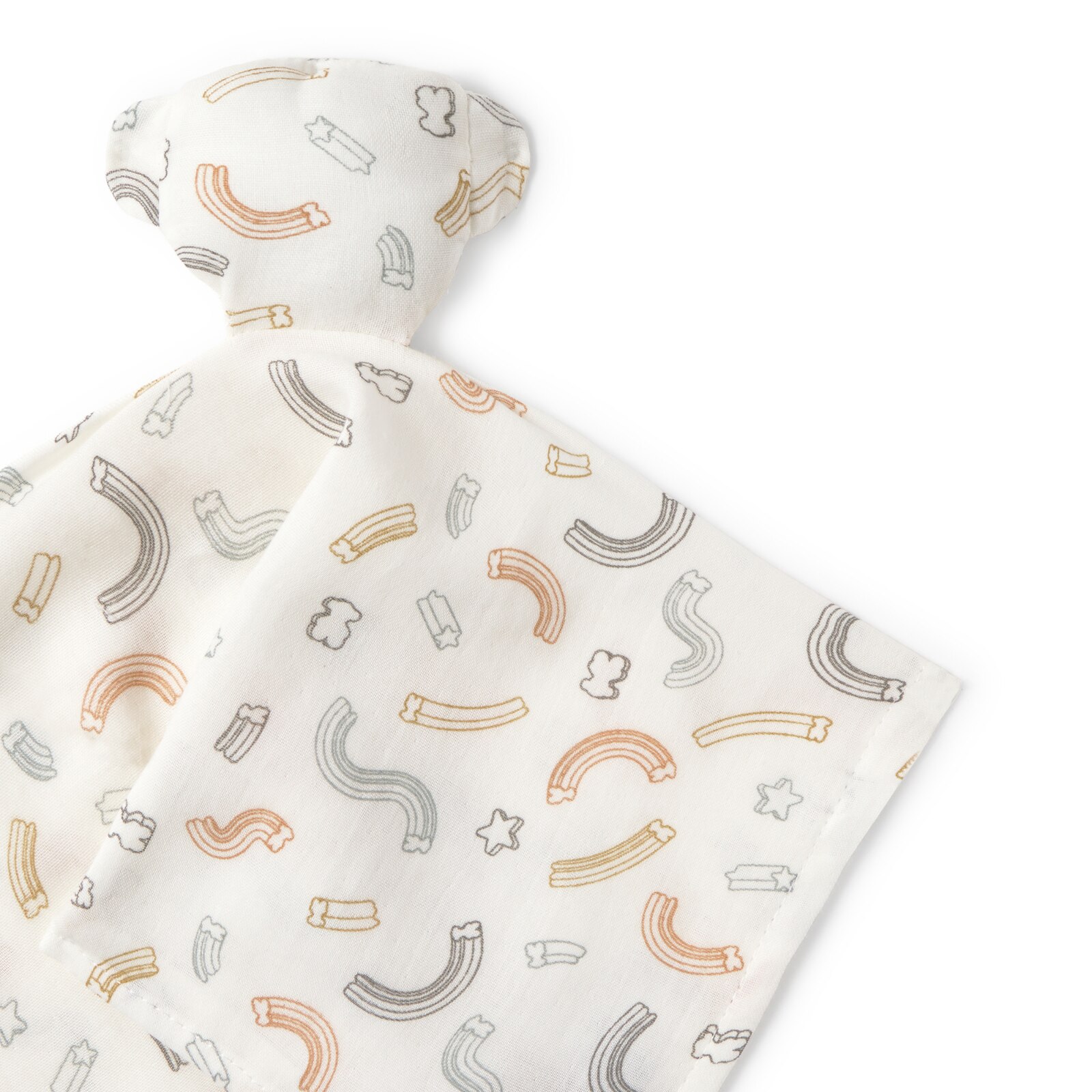 Doudou Tous Baby de Muselina Estampada com Ursos e Estrelas Arco-íris Multicolor-3