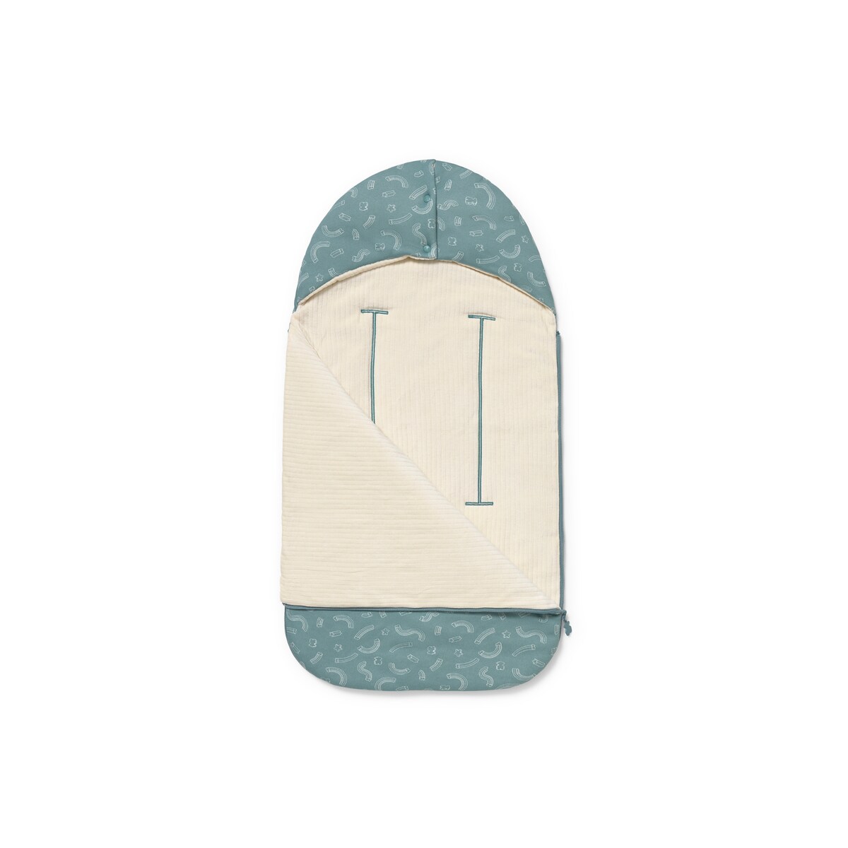 Saco Universal Tous Baby para Alcofa ou Cadeira de Passeio Estampado com Ursos e Estrelas Arco-íris Verde Água-2