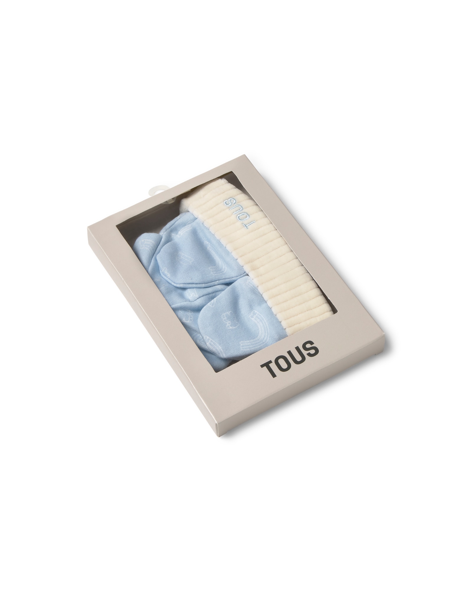 Conjunto para Bebé Recém-nascido de Algodão com Ursos e Estrelas Arco-íris Celeste-3