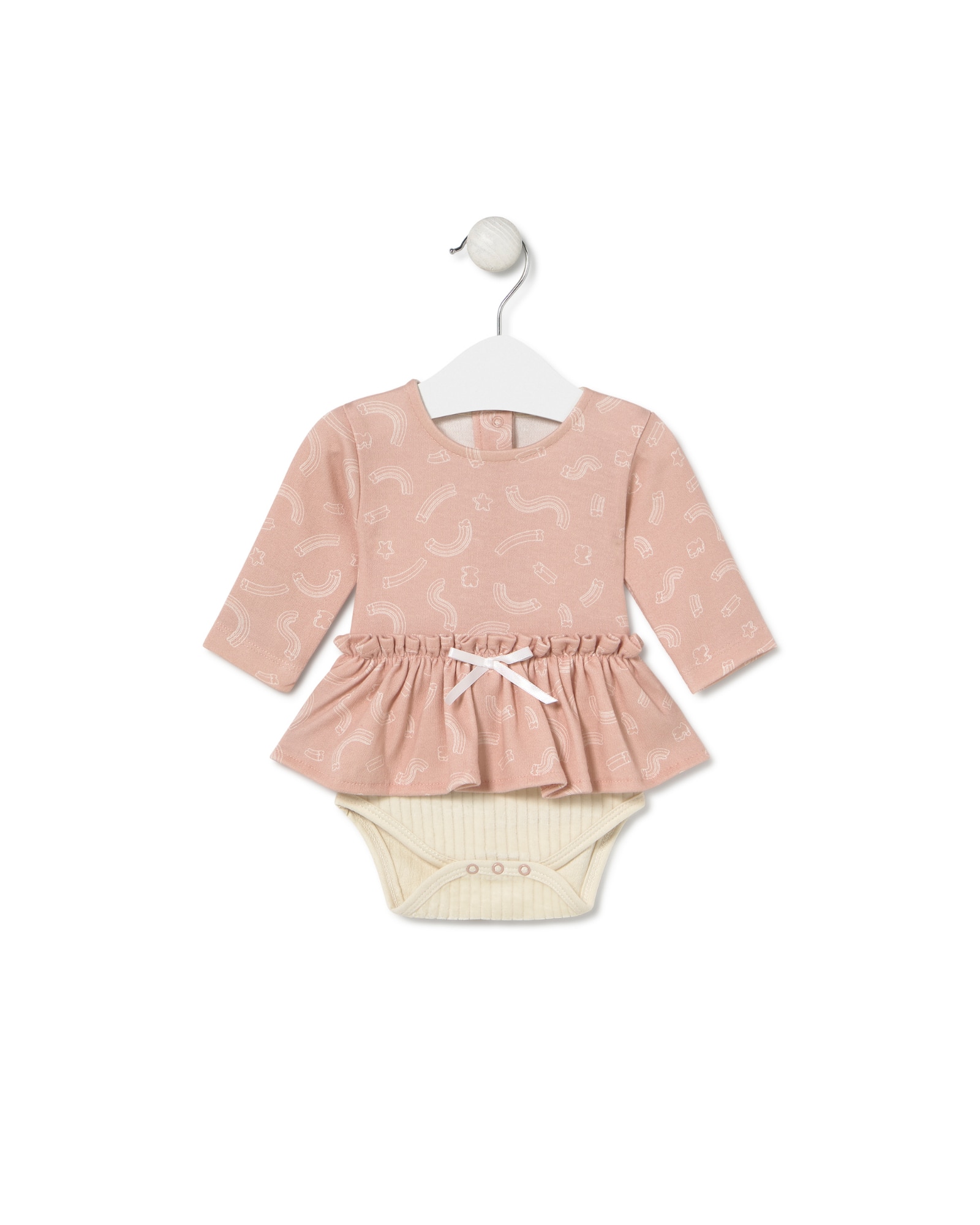 Imagem 0 de Body para Bebé com Saia de Algodão com Ursos e Estrelas Arco-íris