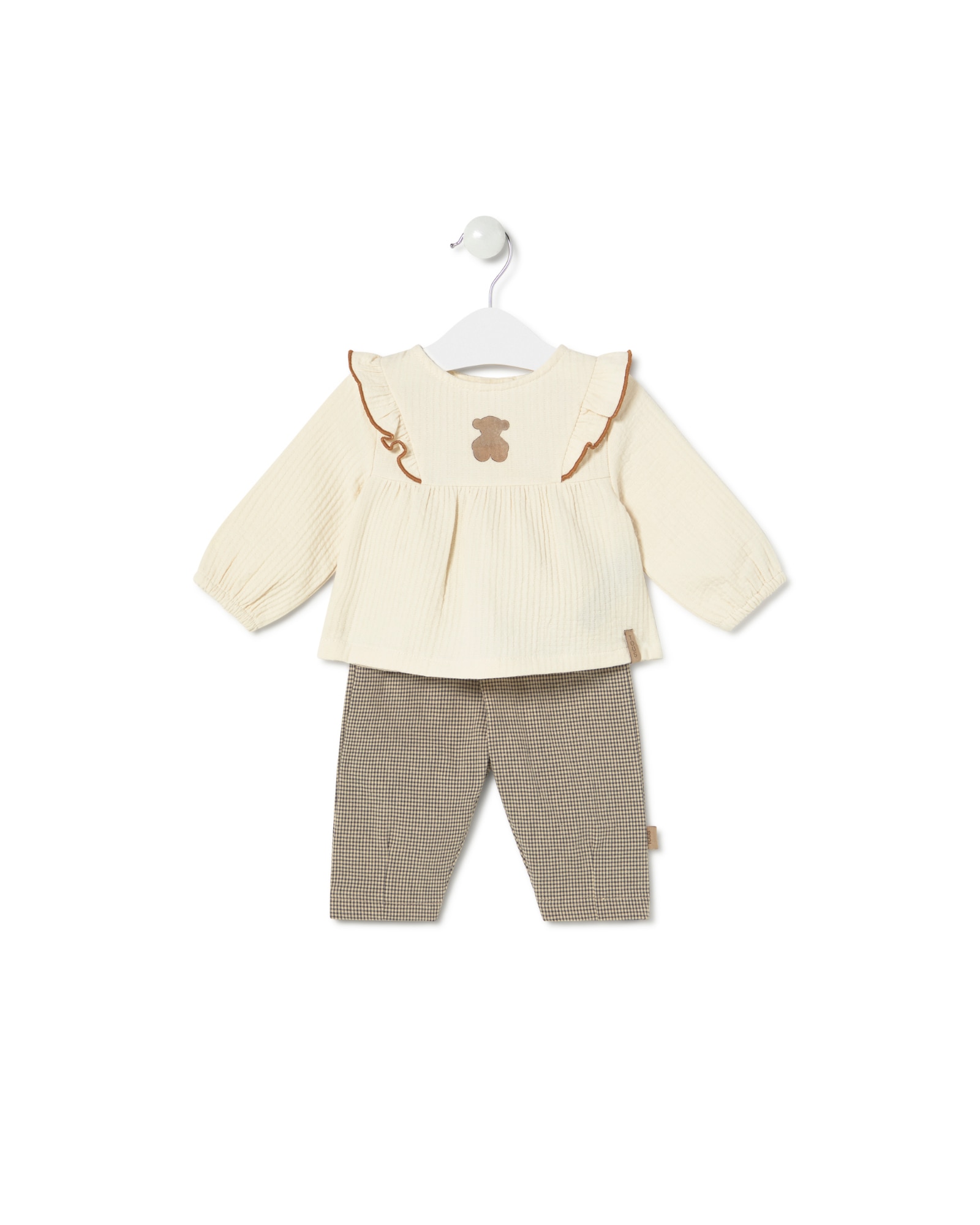 Imagem 0 de Conjunto para Bebé de Blusa e Jogger Aos Quadrados Vichy