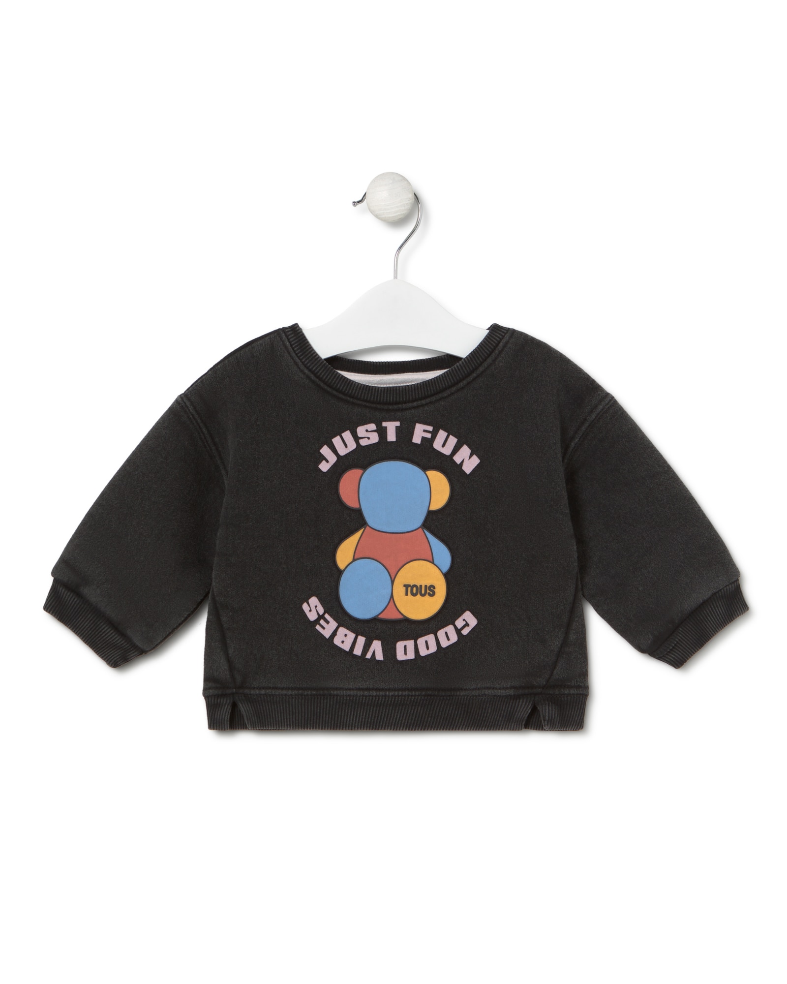 Imagem 0 de Sweatshirt para Bebé de Algodão com Bold Bear Just Fun Good Vibes