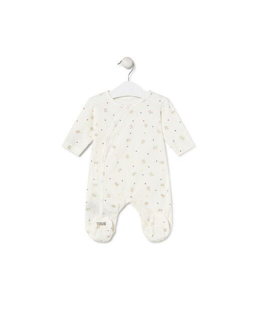 Imagem 0 de Babygrow para Bebé Cruzado Tundosado Estampado com Ursos e Estrelas