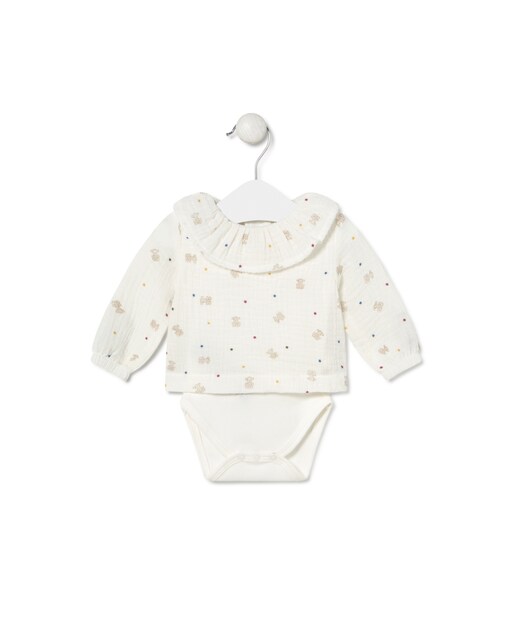 Imagem 0 de Body para Bebé com Blusa de Algodão Estampado e Liso