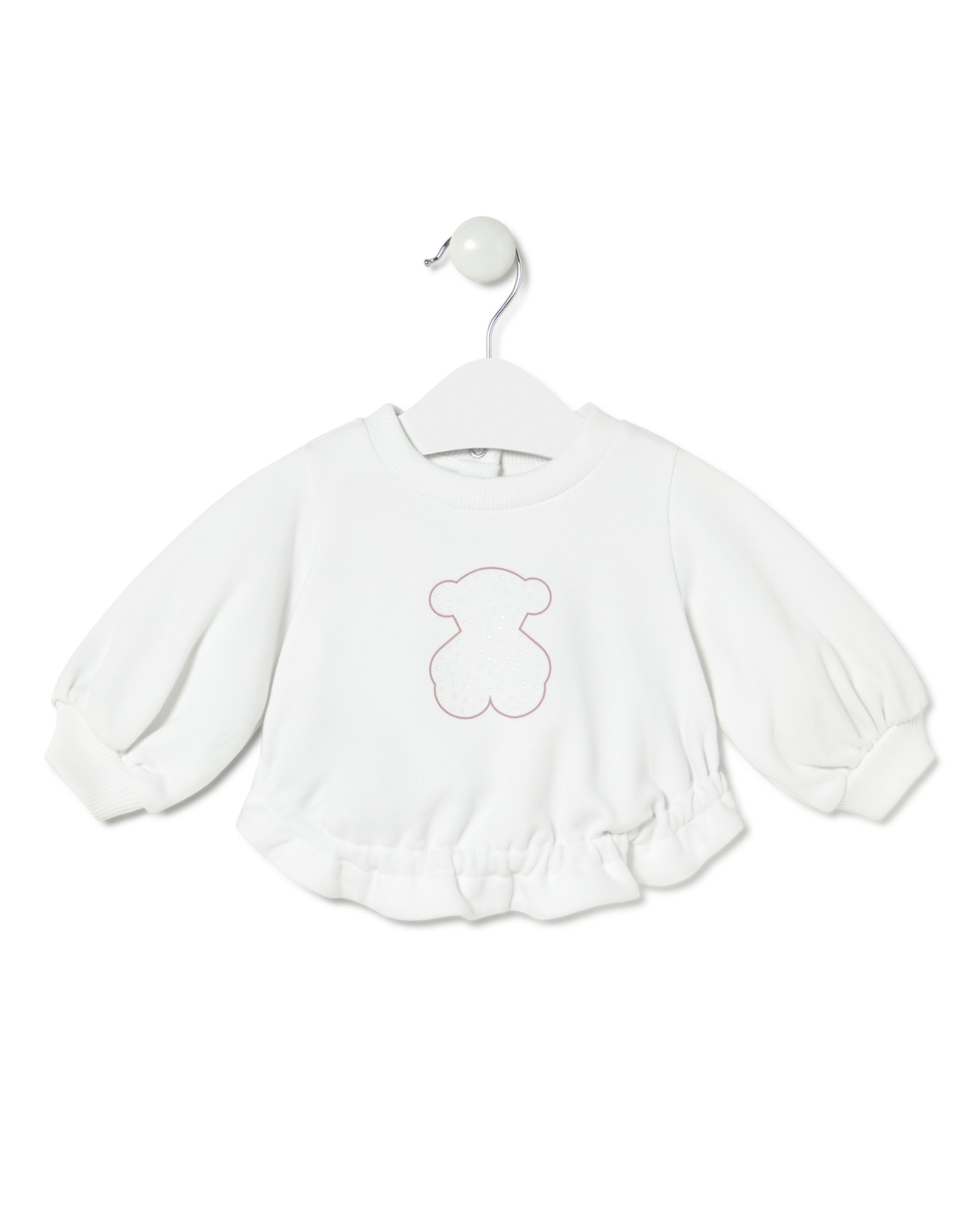 Imagem 0 de T-shirt para Bebé de Algodão com Urso de Lantejoulas