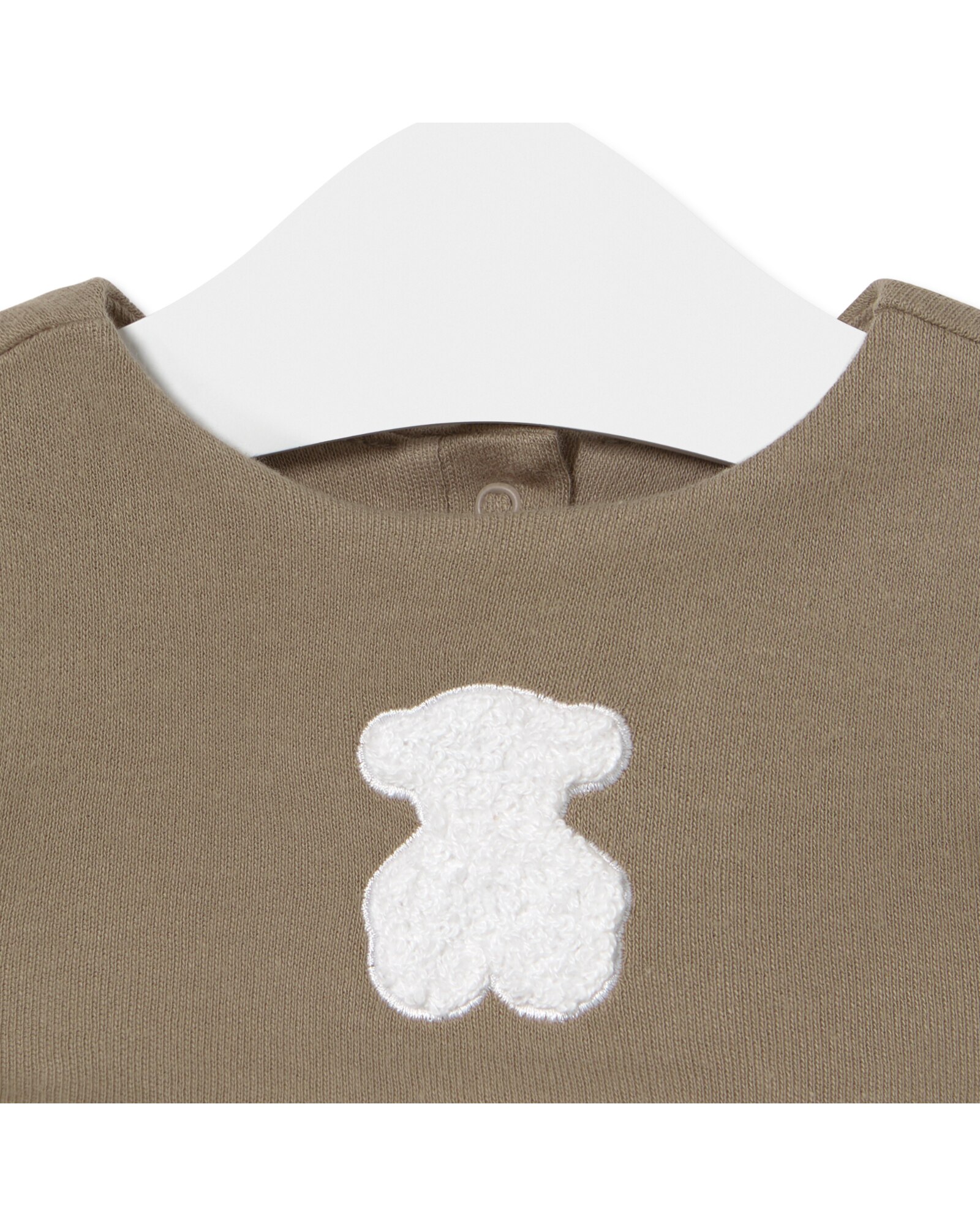 Vestido para Bebé em Algodão Liso e Estampado Bege-3