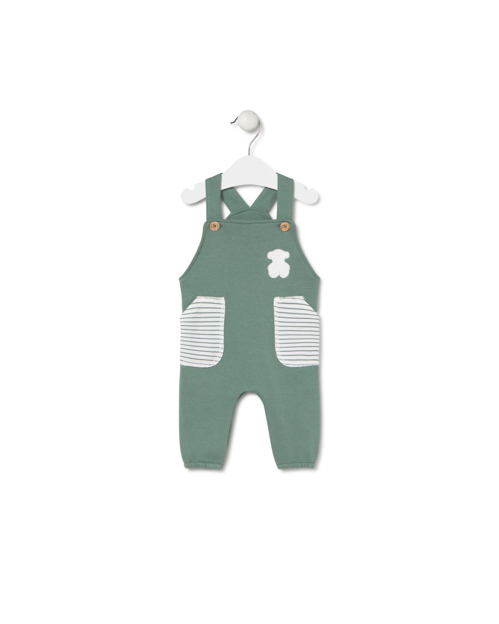 Imagem 0 de Jardineiras para Bebé de Algodão Liso e Às Riscas