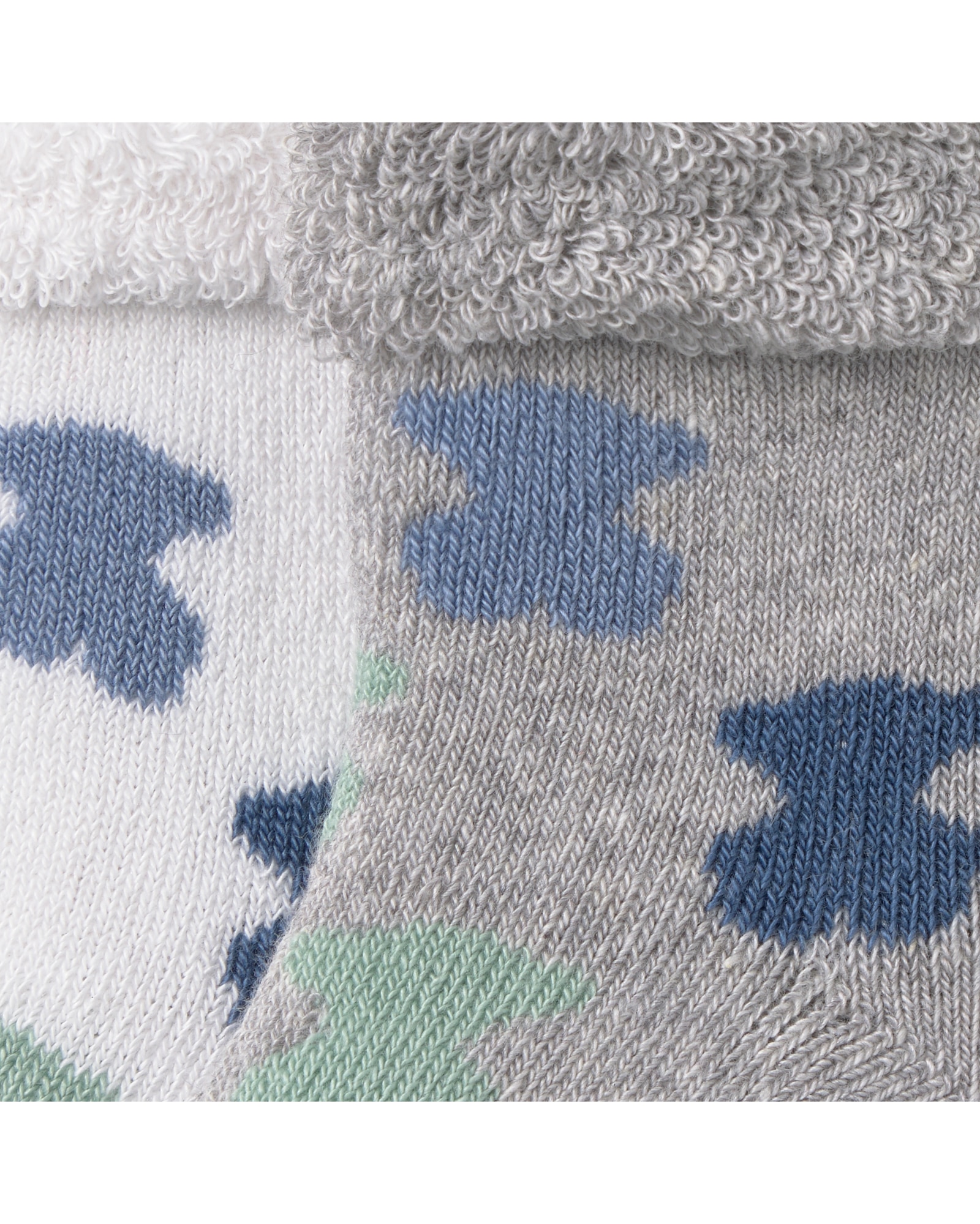 Pack de 2 Meias de Bebé com Ursos Cinzento-3