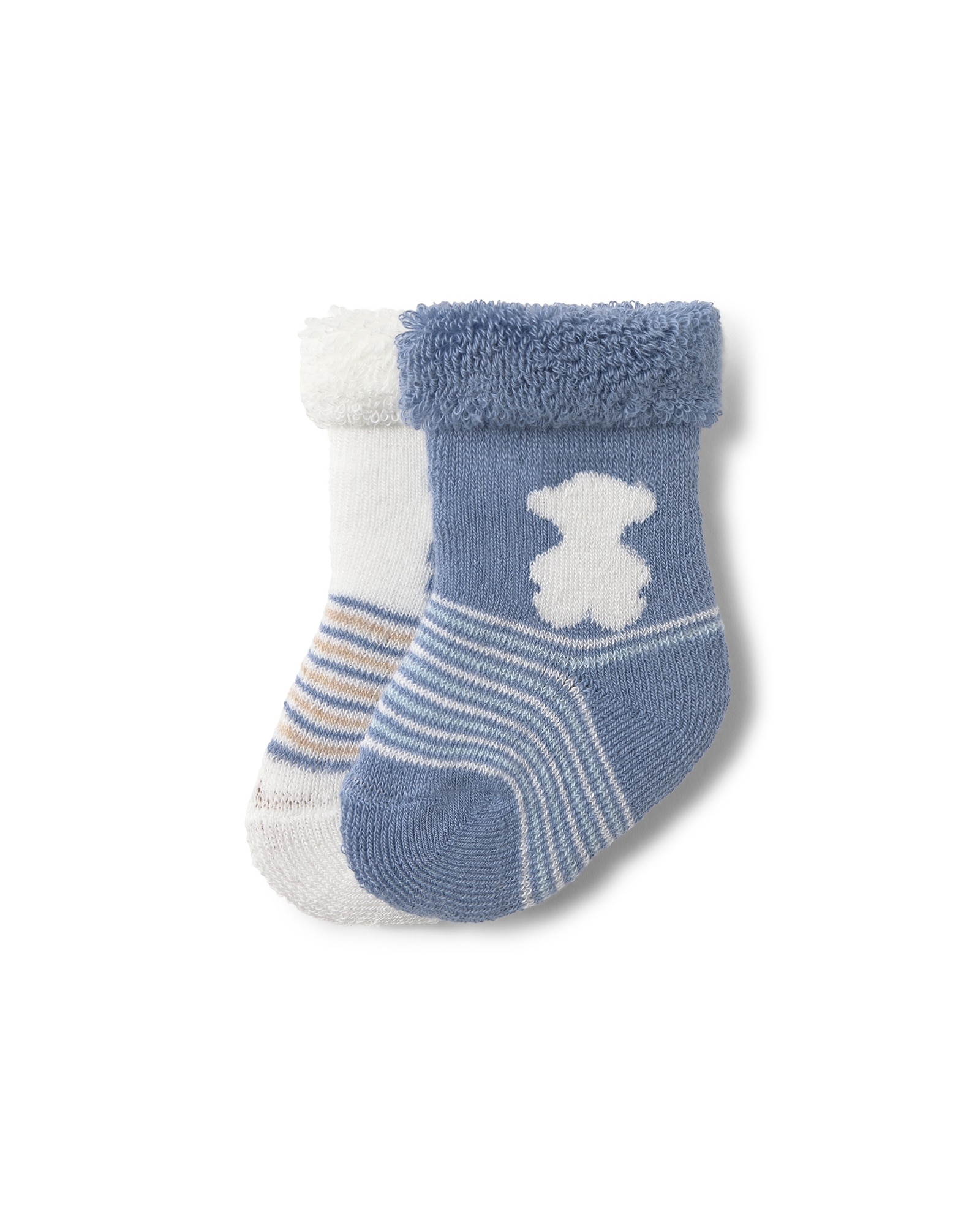 Imagem 0 de Pack de 2 Meias para Bebé com Ursos e Riscas