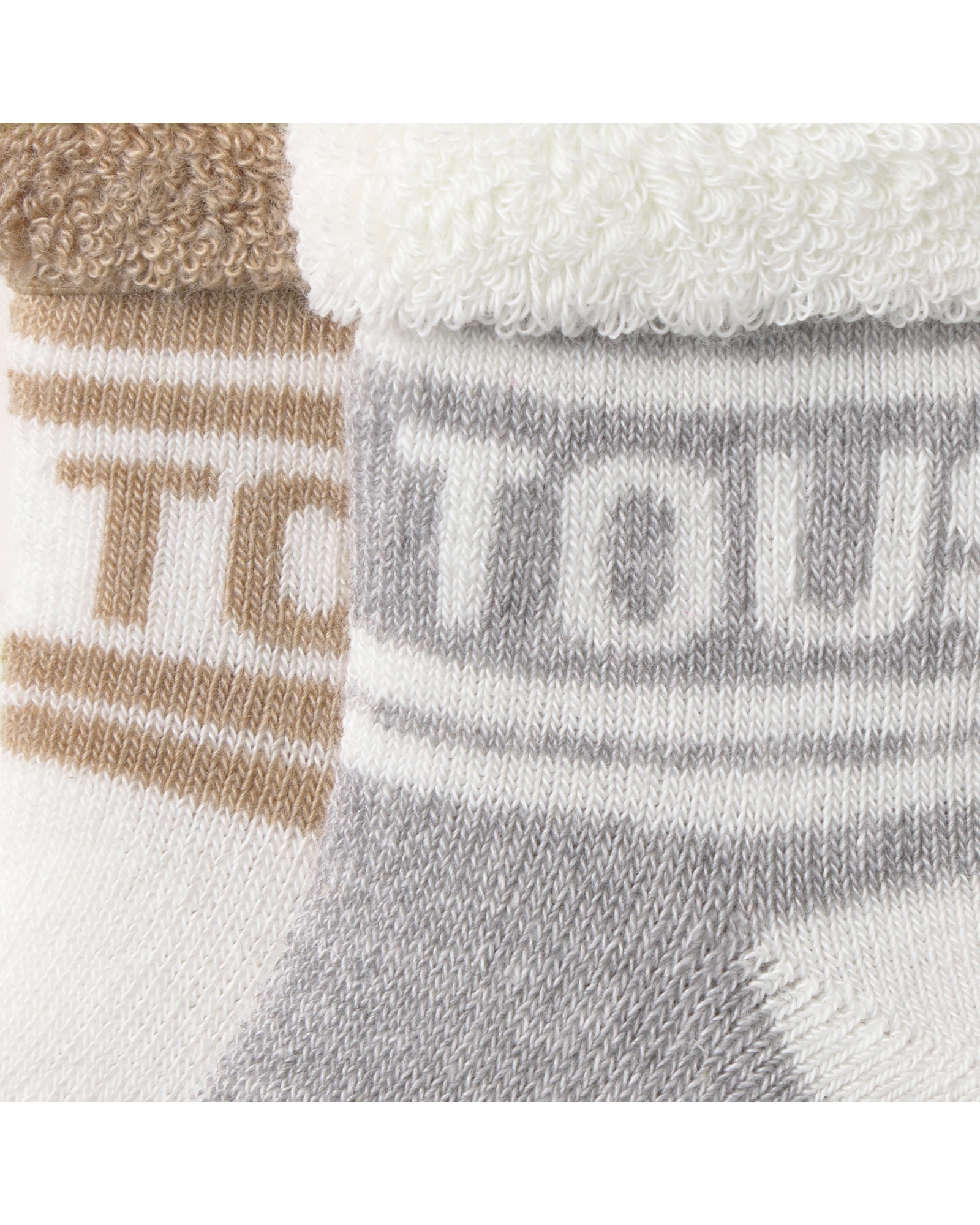 Pack de 2 Meias para Bebé com Logo Tous e Riscas Cinzento-3