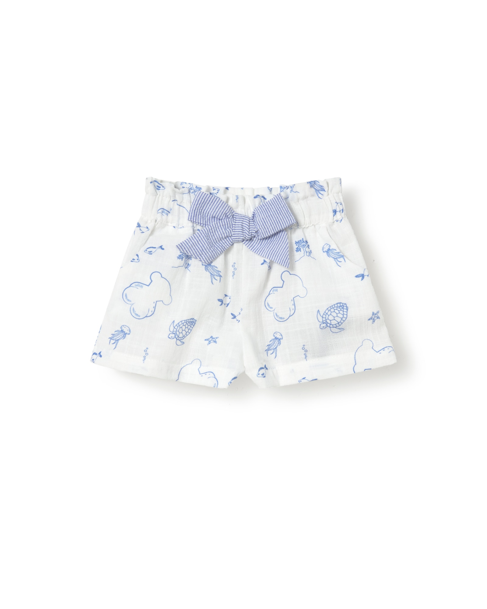 Conjunto para Bebé em Algodão com Estampado Marinho e Ursos Tous Branco / Azul-3